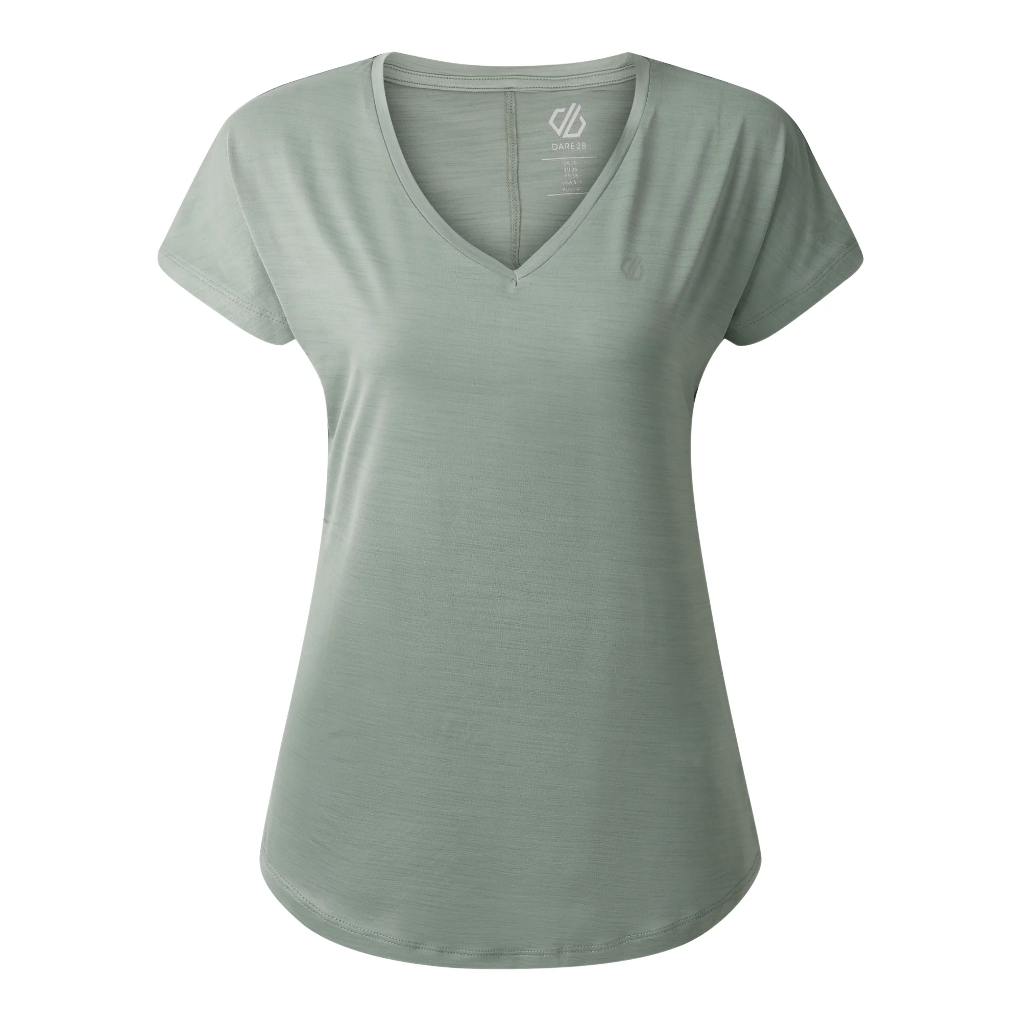 Dare 2B Women's Vigilant Short Sleeve V Neck Technical Tee (Glacier Green) - Image 5