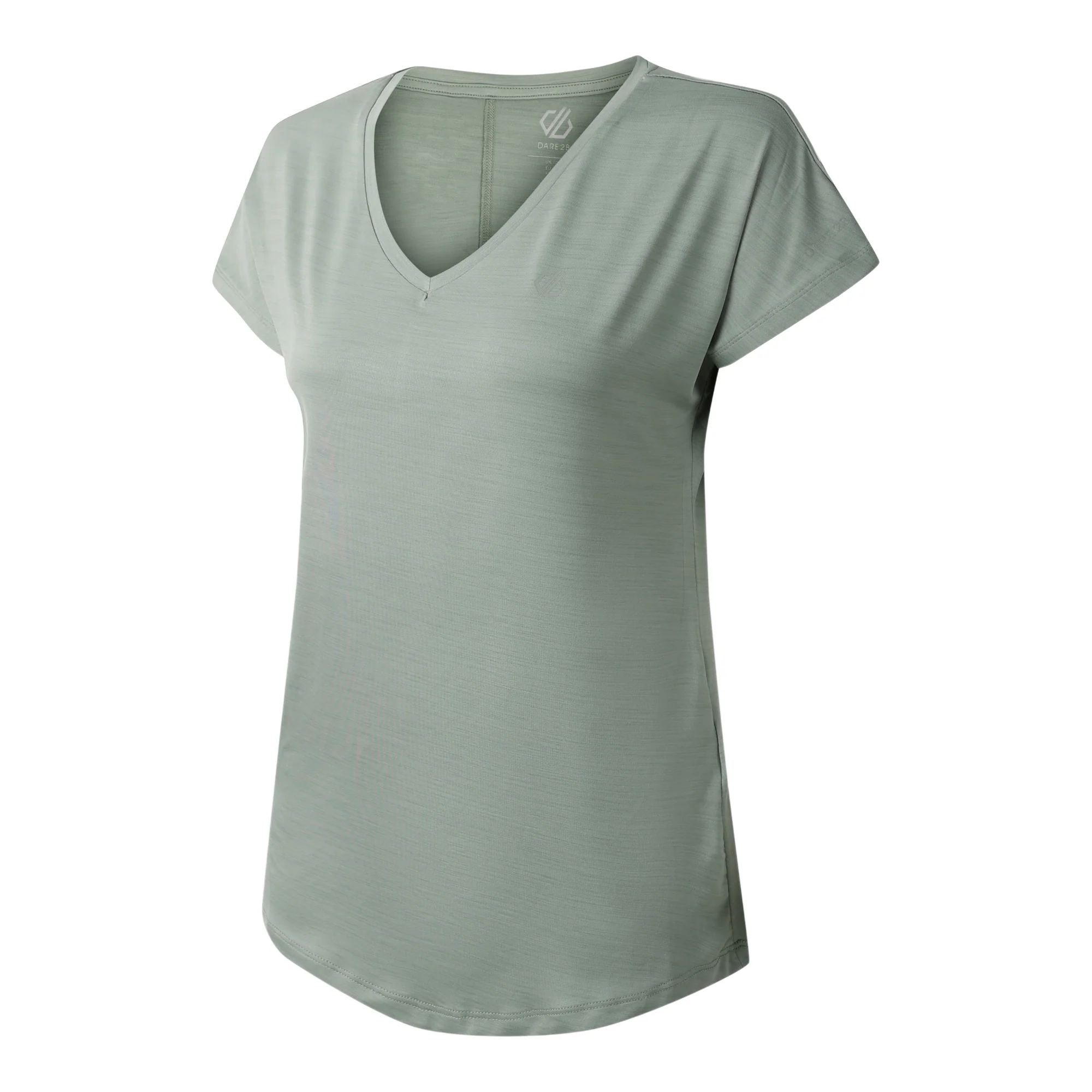 Dare 2B Women's Vigilant Short Sleeve V Neck Technical Tee (Glacier Green) - Image 6