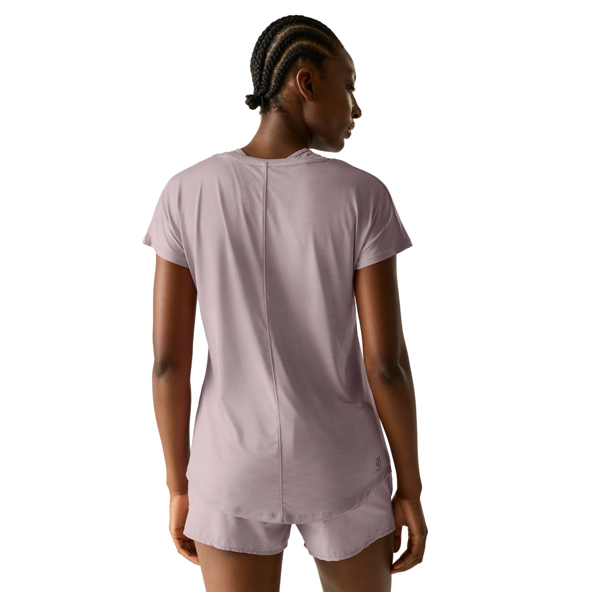 Dare 2B Women's Vigilant Short Sleeve V Neck Technical Tee (Mauve Shadow) - Image 2