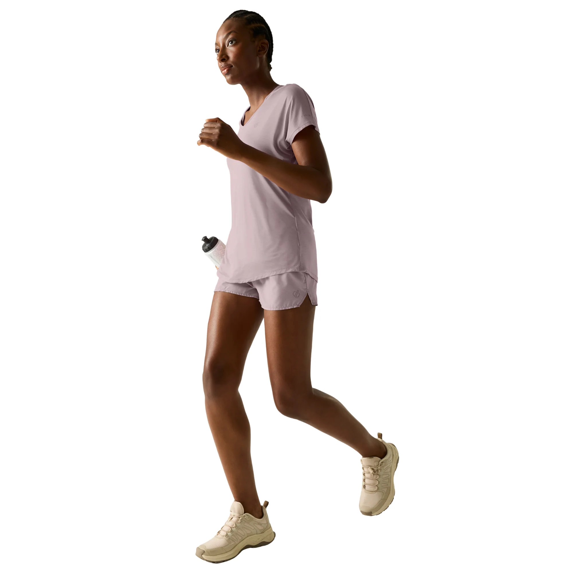Dare 2B Women's Vigilant Short Sleeve V Neck Technical Tee (Mauve Shadow) - Image 4