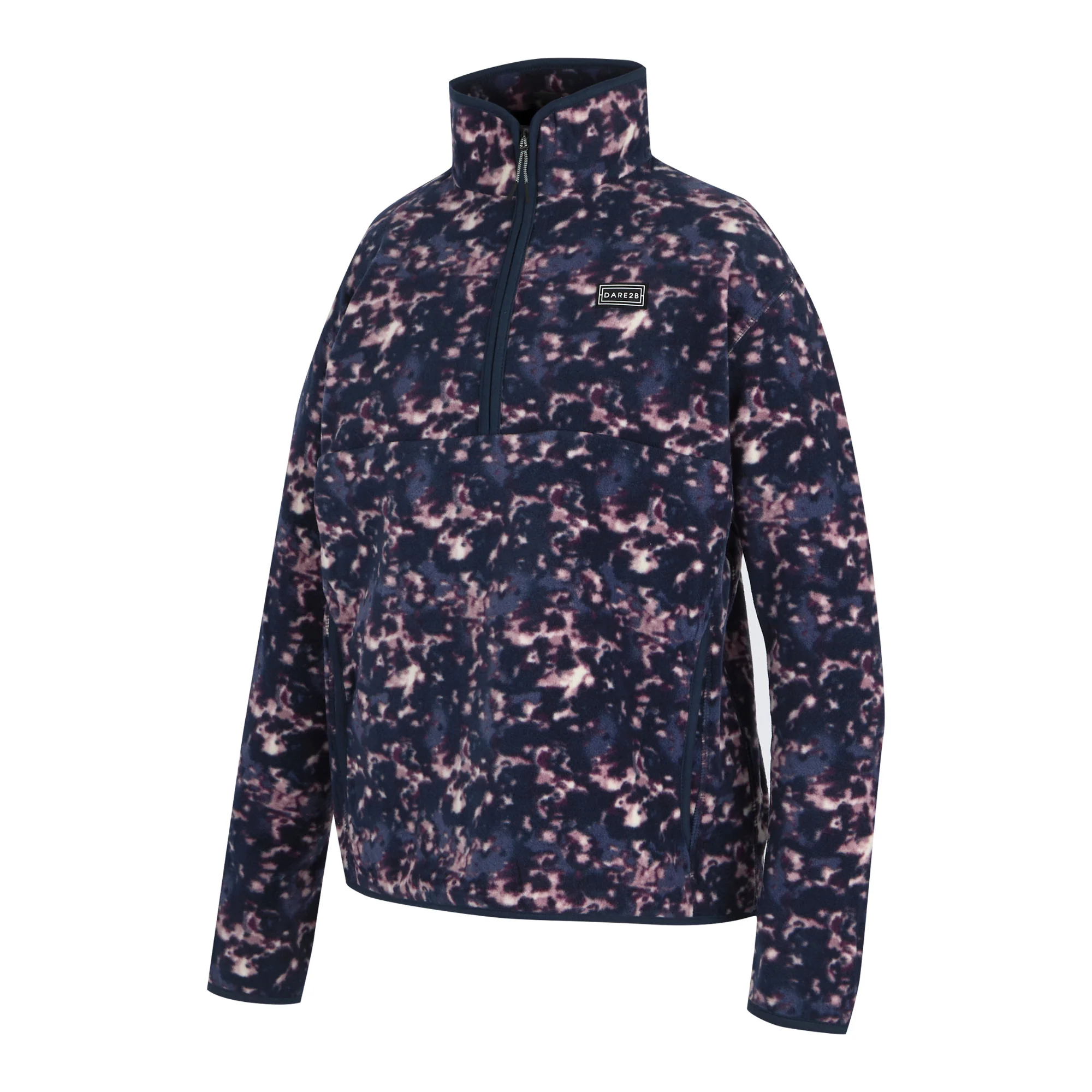 Dare 2B Women's Amble Half Zip Fleece (Navy Ink Print) - Image 6