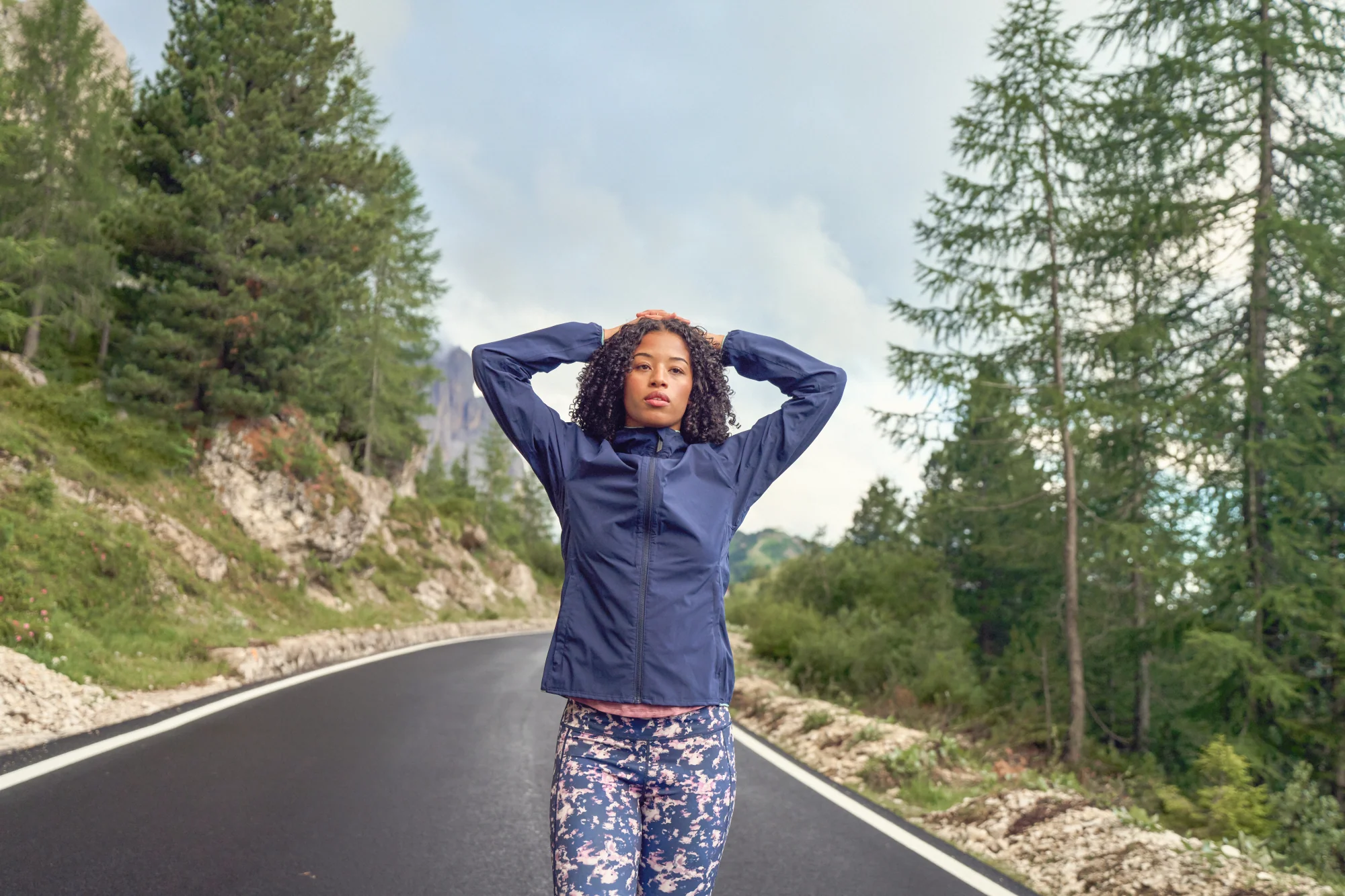 Dare 2B Women's Influential II UPF50 Leggings (Navy Inky Print) - Image 15