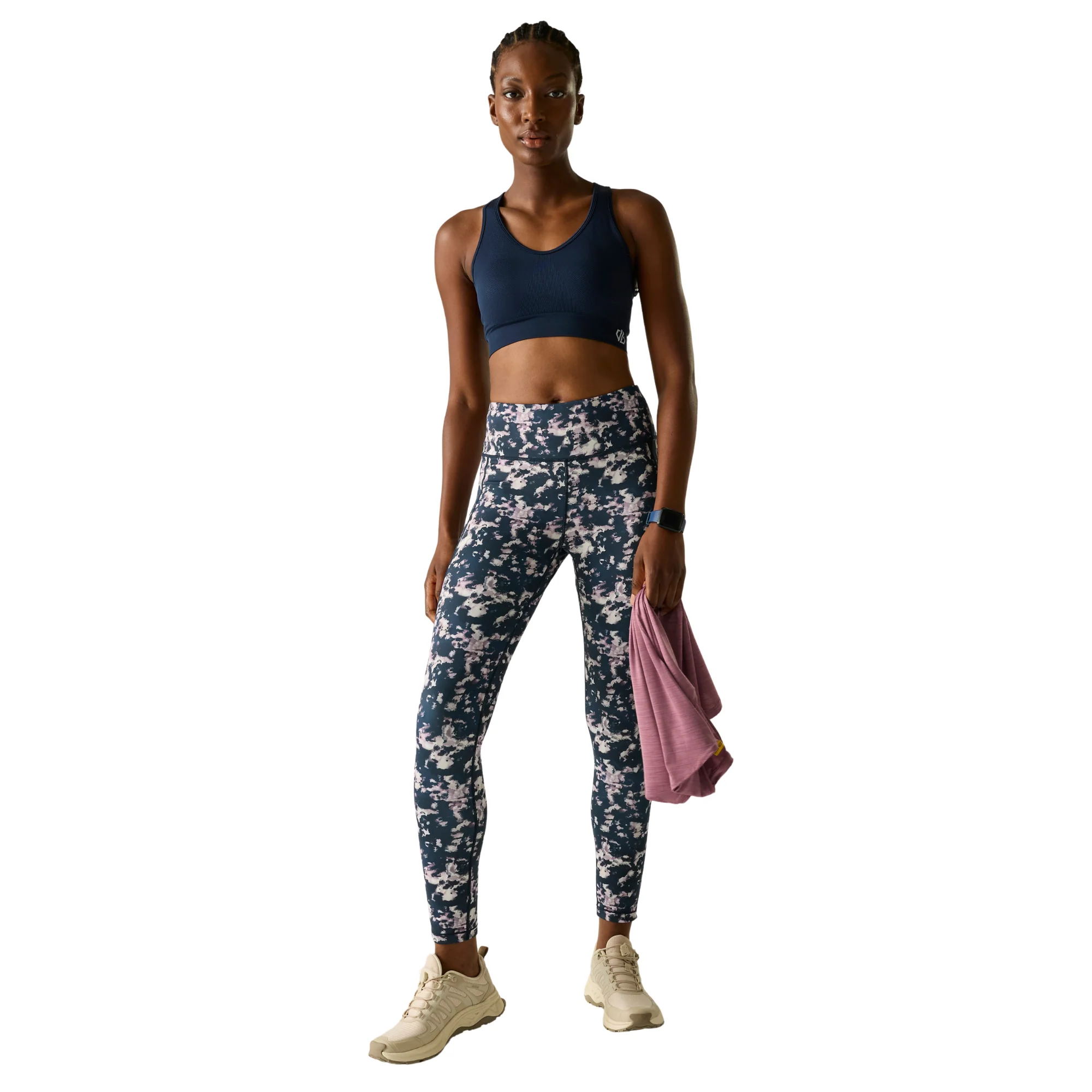 Dare 2B Women's Influential II UPF50 Leggings (Navy Inky Print) - Image 6