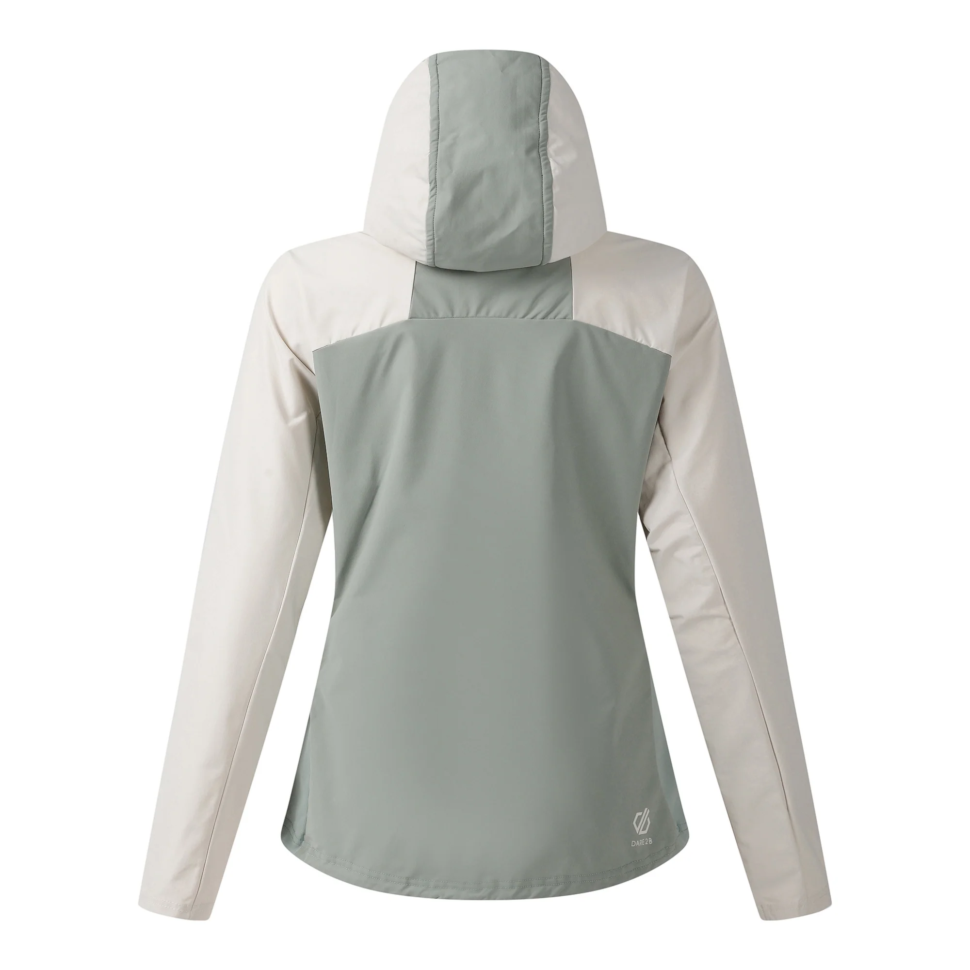 Dare 2B Women's Nomadic UPF50 Hooded Softshell Jacket (Almond Milk/Glacier Green) - Image 10