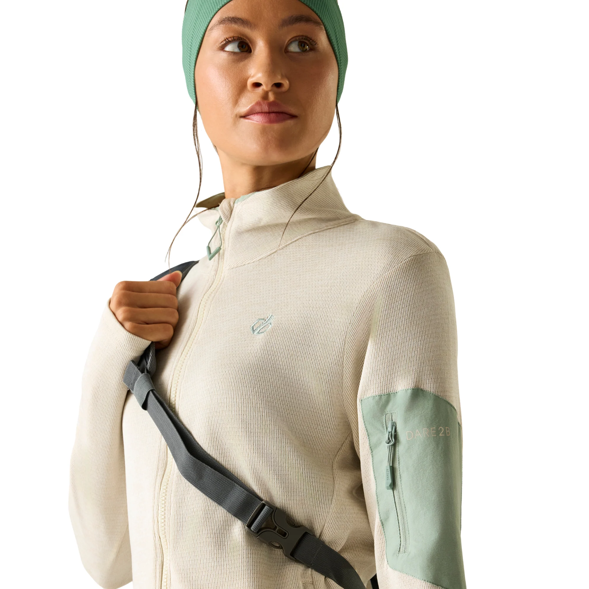 Dare 2B Women's Torrek II UPF50 Full Zip Fleece (Almond Milk) - Image 4