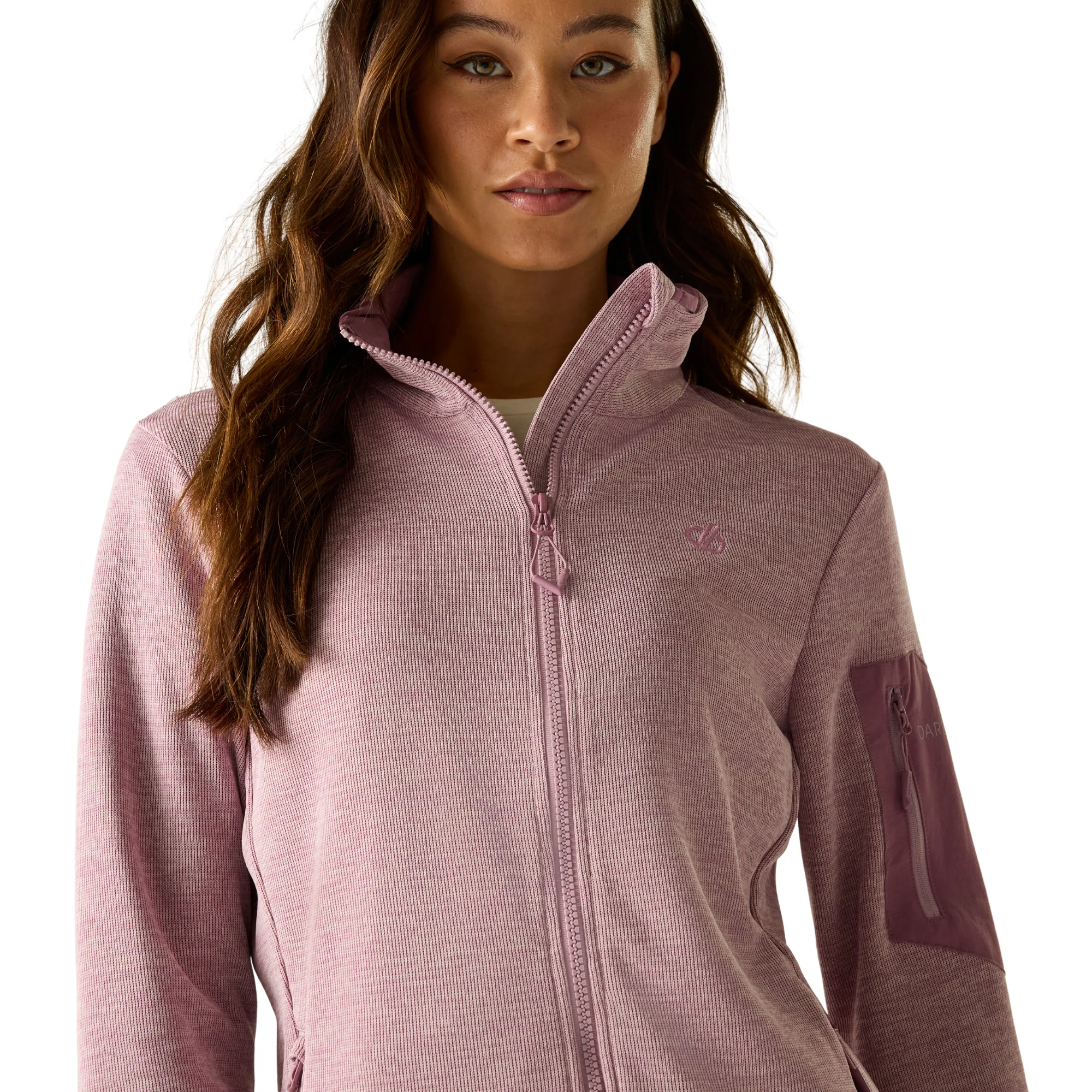 Dare 2B Women's Torrek II UPF50 Full Zip Fleece (Mauve Shadow) - Image 3