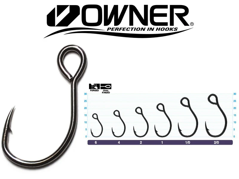 Owner S-75 Single Lure Hook (Size 1/0)(4 Pack)