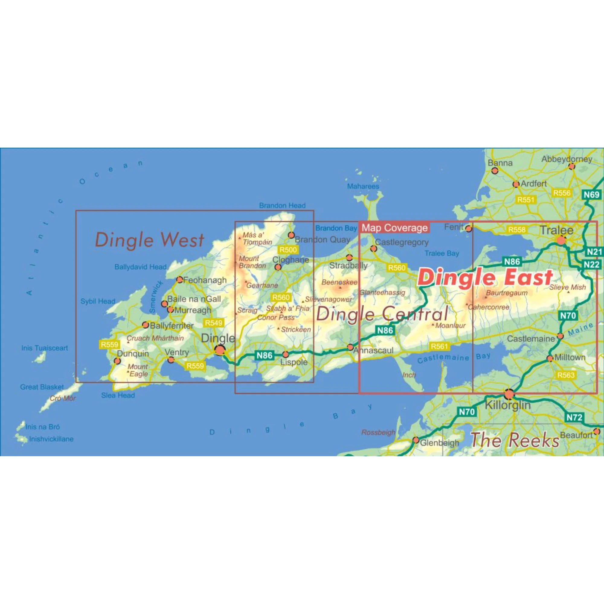 EastWest Mapping Dingle East ~ Slieve Mish Waterproof Map (Laminated)(1:25,000) - Image 2