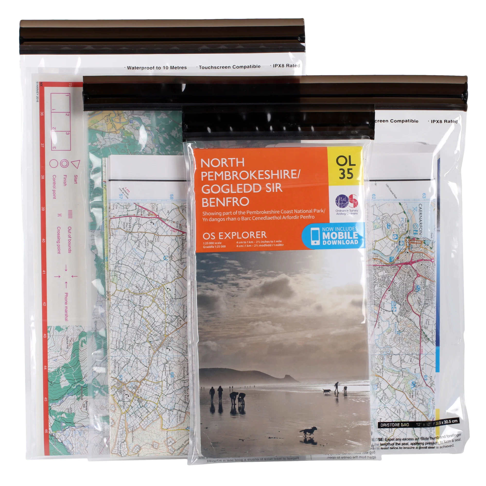 Lifeventure LocTop Waterproof Map Cases (3 Pack)