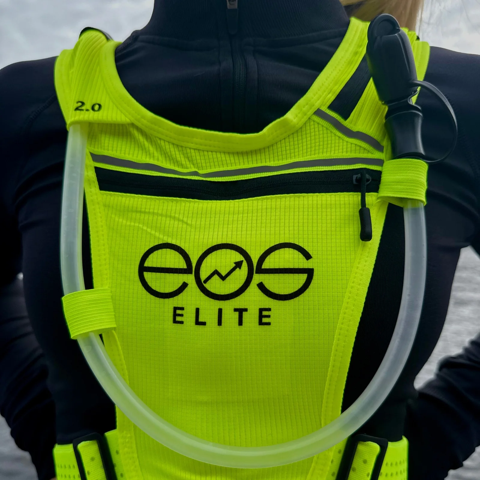 Eos Elite Unisex IllumiLight Hi-Vis Running Vest (Yellow) - Image 8