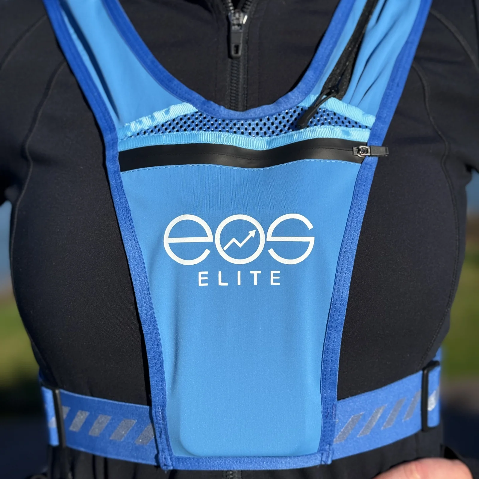 Eos Elite Unisex RainGuard Waterproof Running Vest (Blue) - Image 6