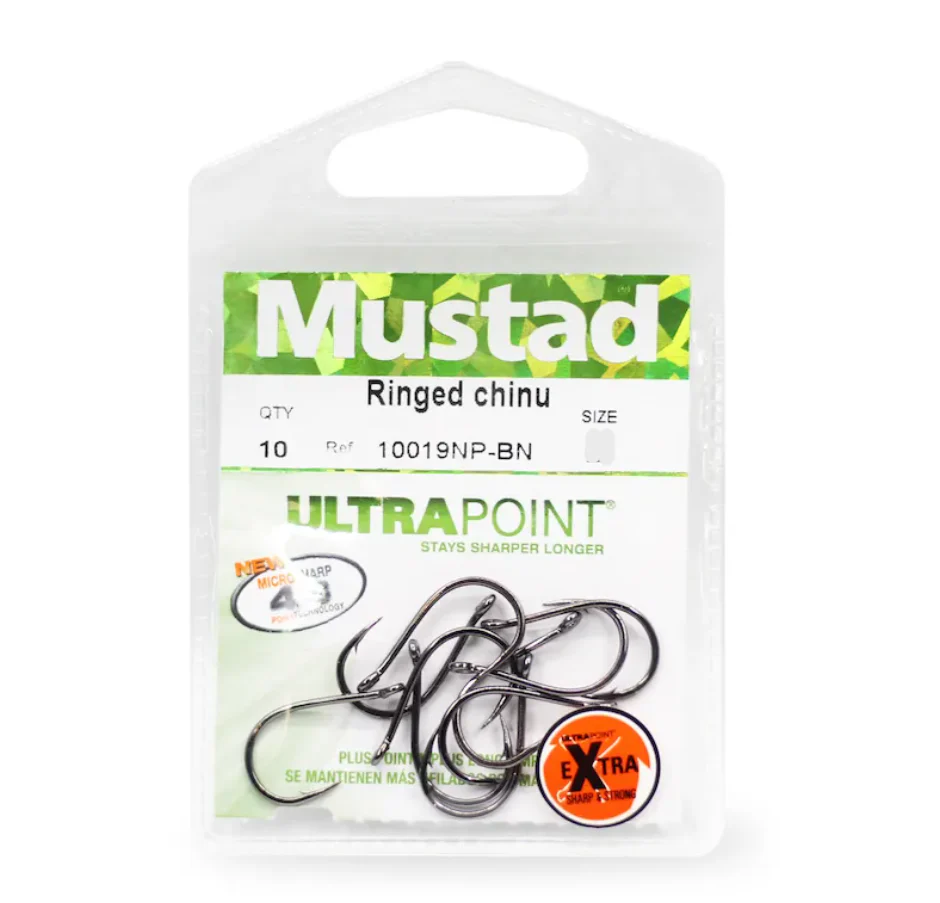 Mustad Chinu Eyed Hooks (Size 1/0)(10 Pack) - Image 3