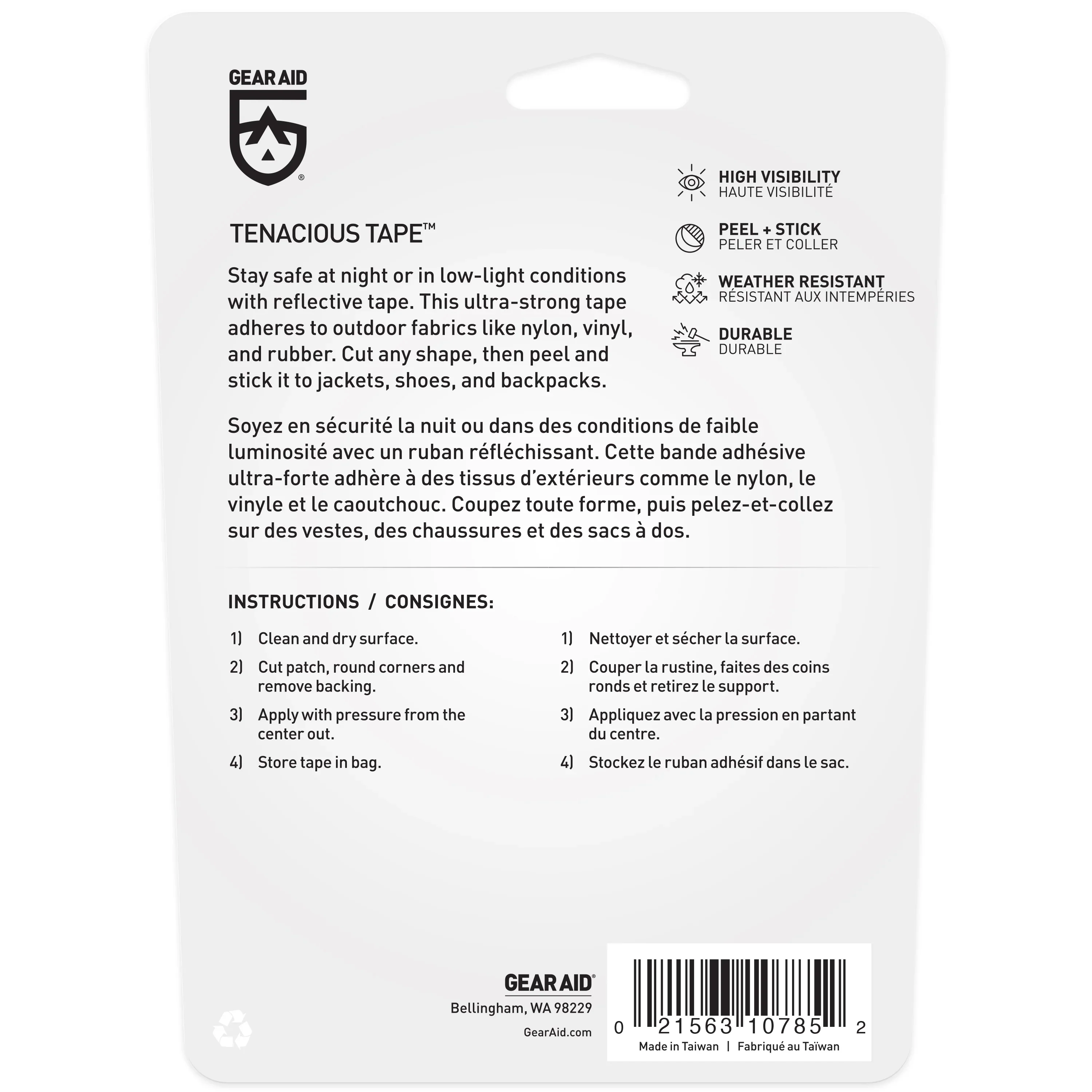 Gear Aid Tenacious Tape - Reflective Tape (7.6cm x 50cm) - Image 3