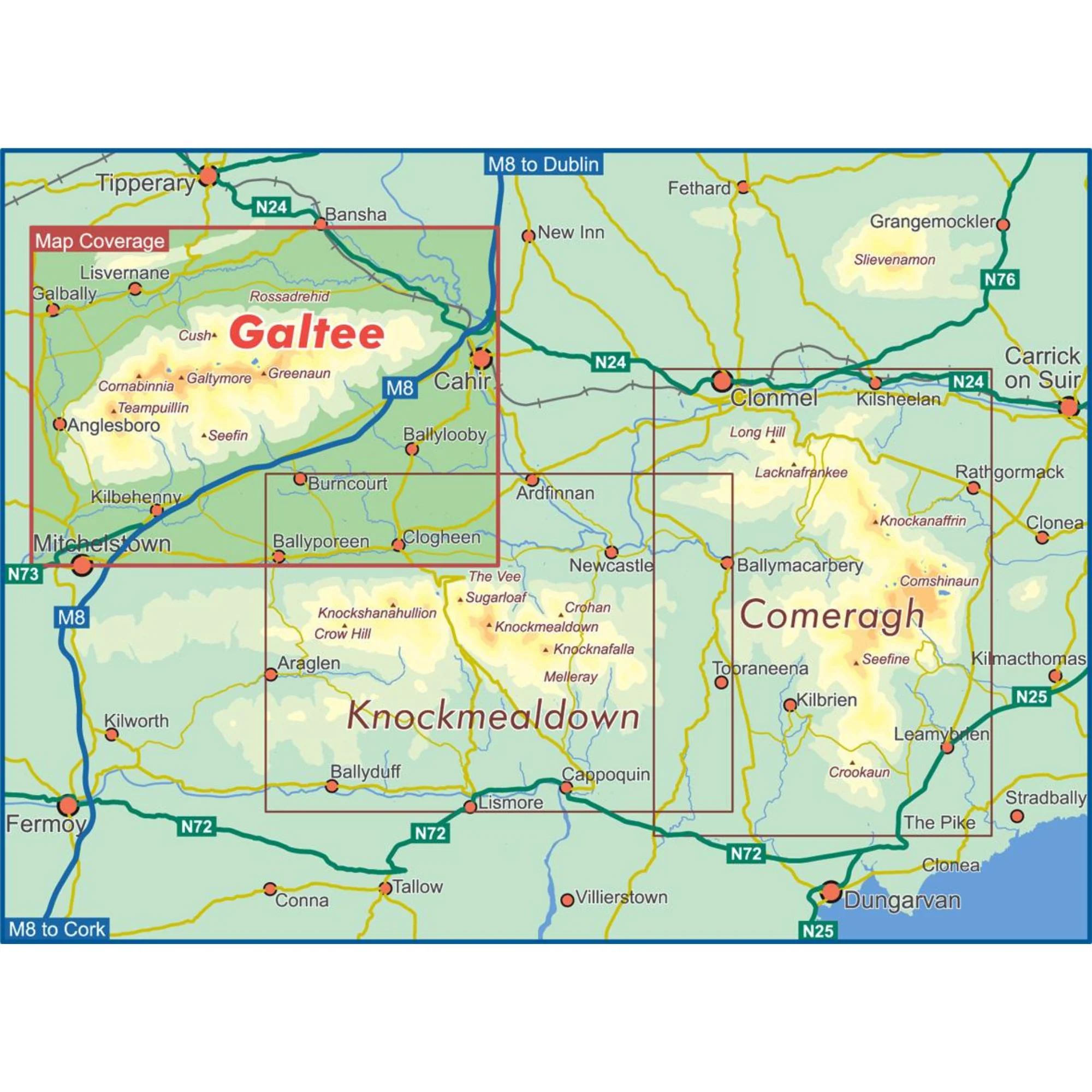 EastWest Mapping Galtee Mountains Paper Map (1:25,000) - Image 2