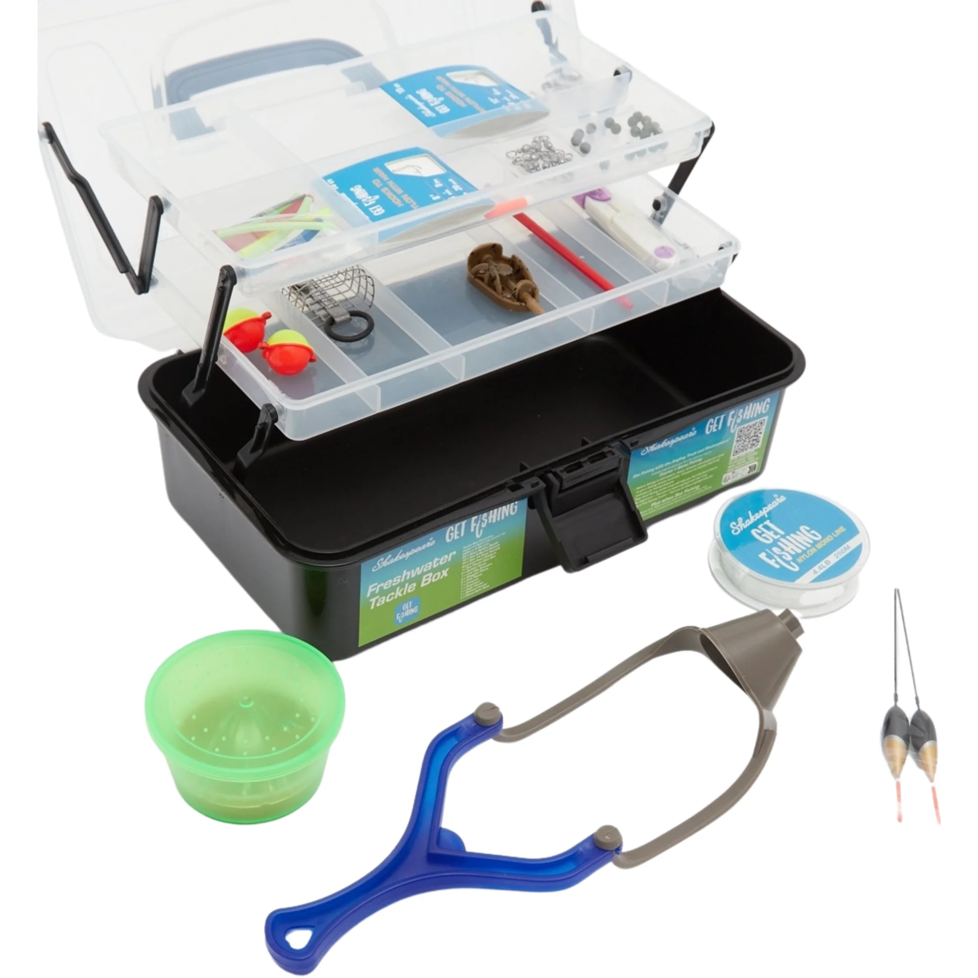 Shakespeare Get Fishing Freshwater Tackle Box + Assorted Terminal Tackle - Image 3