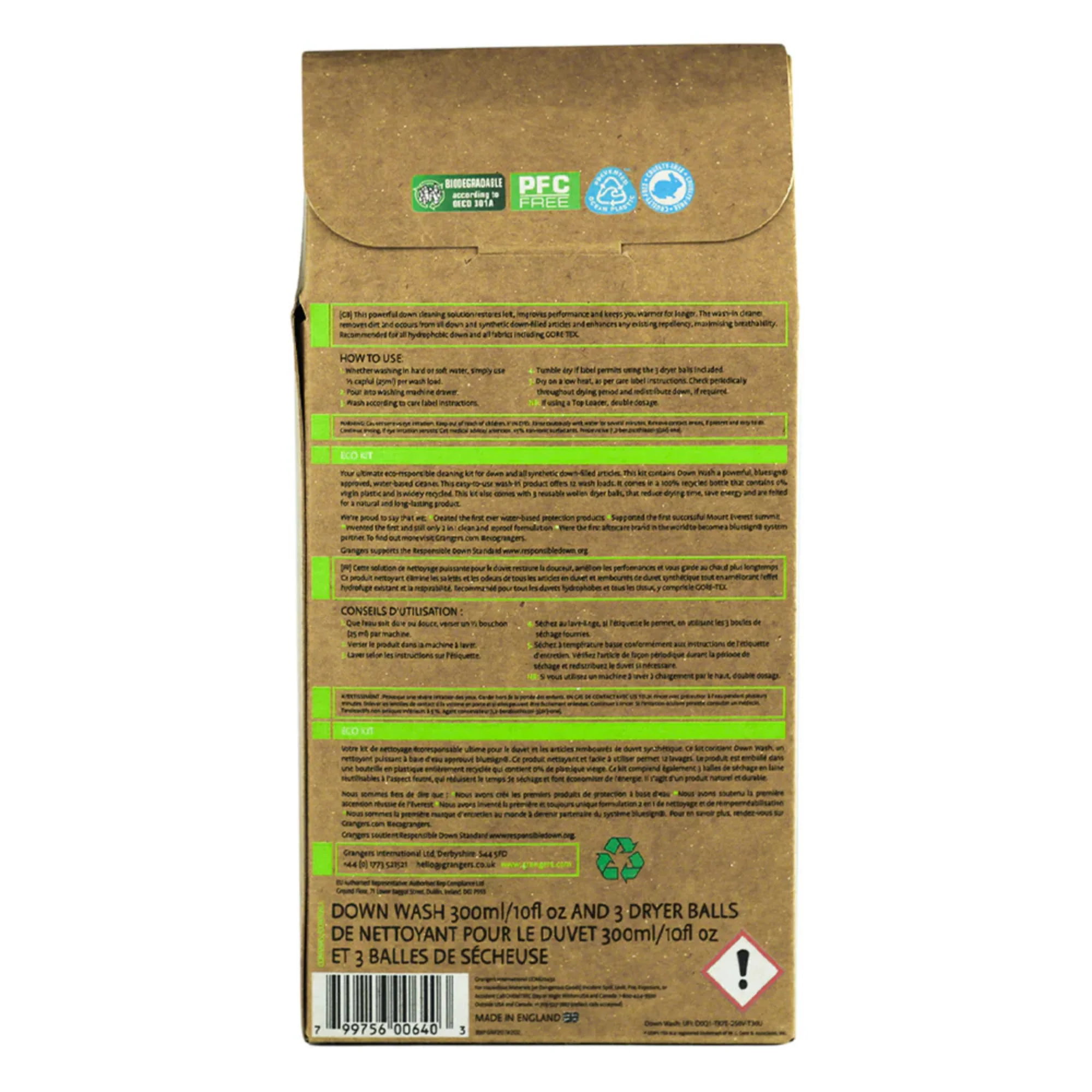Grangers Down Wash Kit with Dryer Balls (300ml) - Image 3