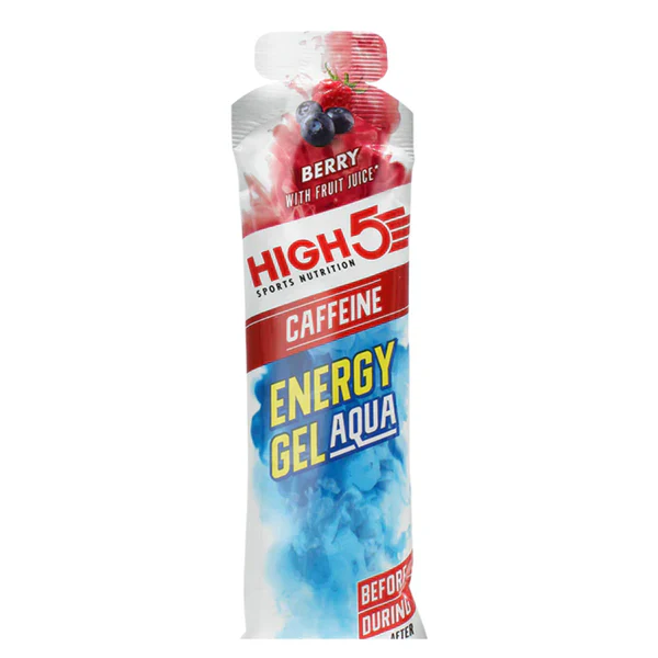 High 5 Energy Gel Aqua with Caffeine 66g Pouch (Berry)