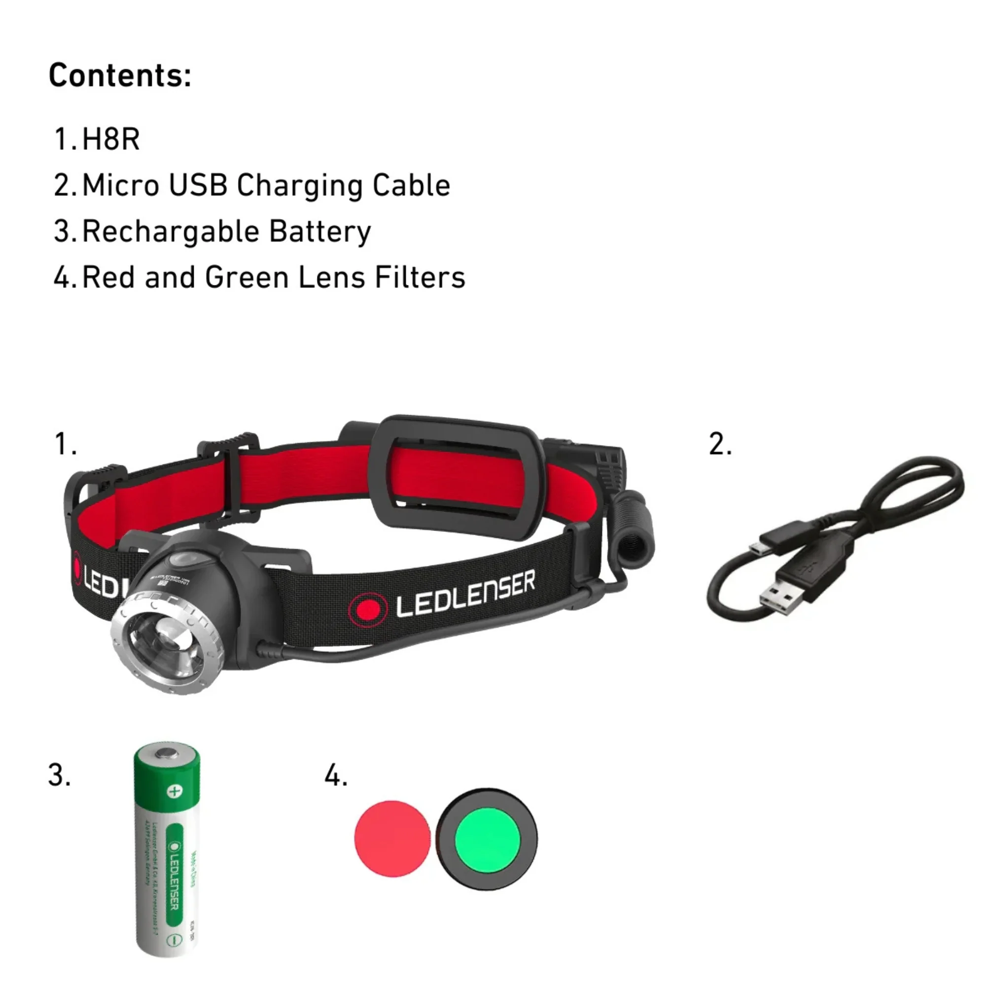 Ledlenser H8R Rechargeable Headlamp (Black) - Image 3
