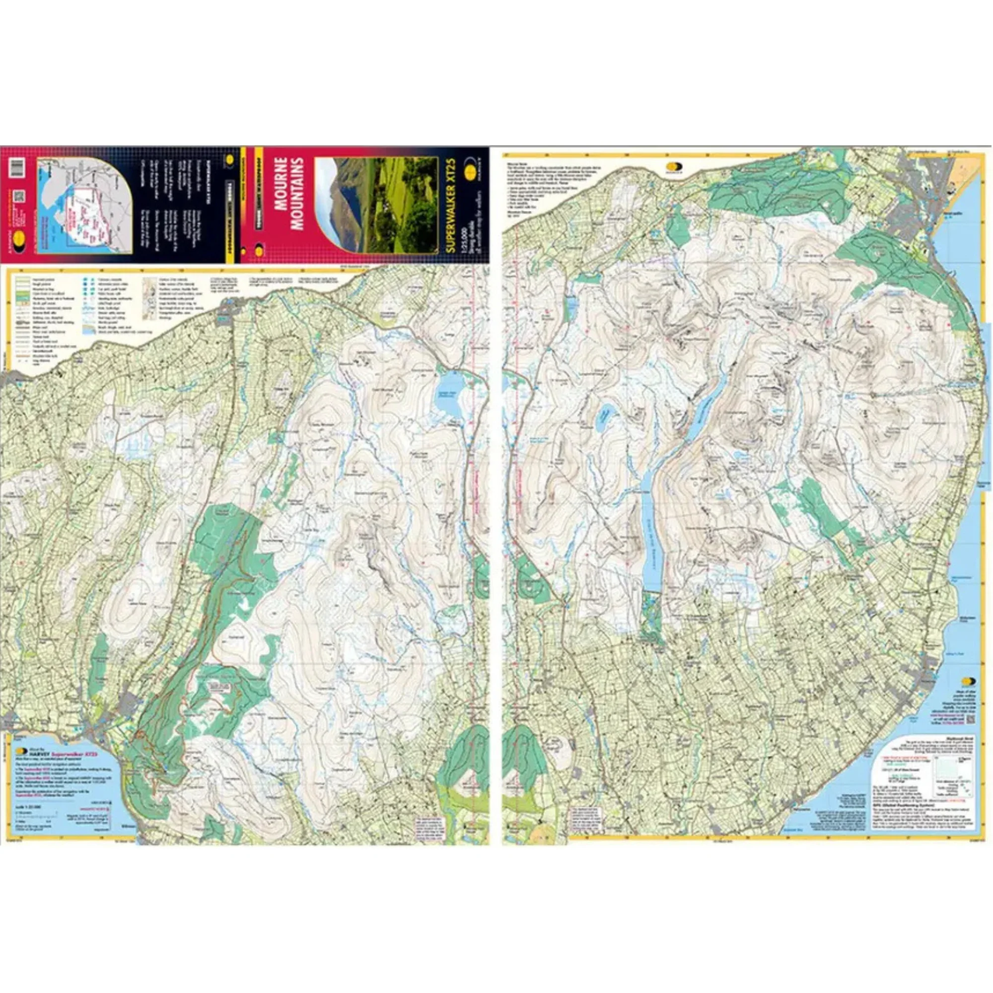 Harvey Mourne Mountains Superwalker XT25 Map (1:25,000) - Image 3