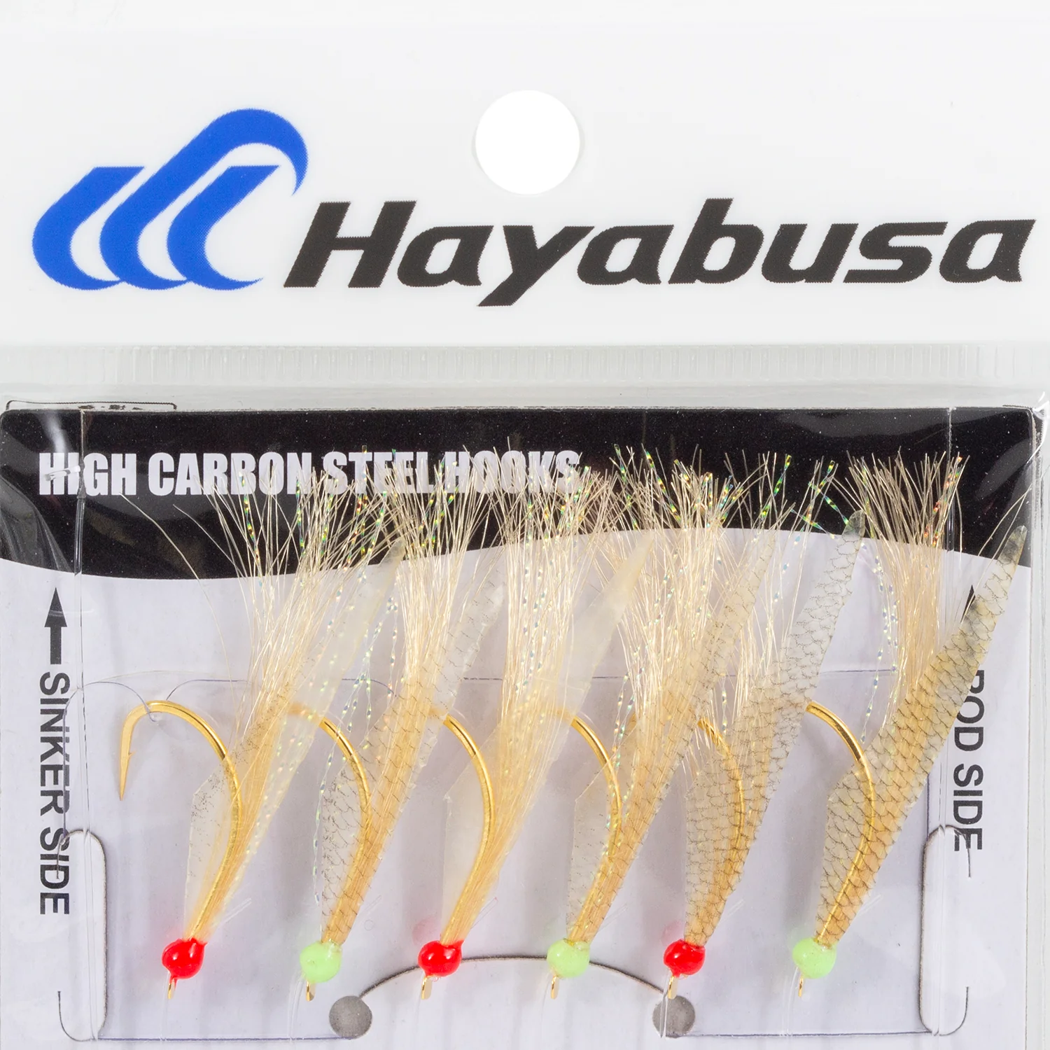 Hayabusa Sabiki Flasher 6 Hook Rig (Size JP14)(Golden Flasher) - Image 2