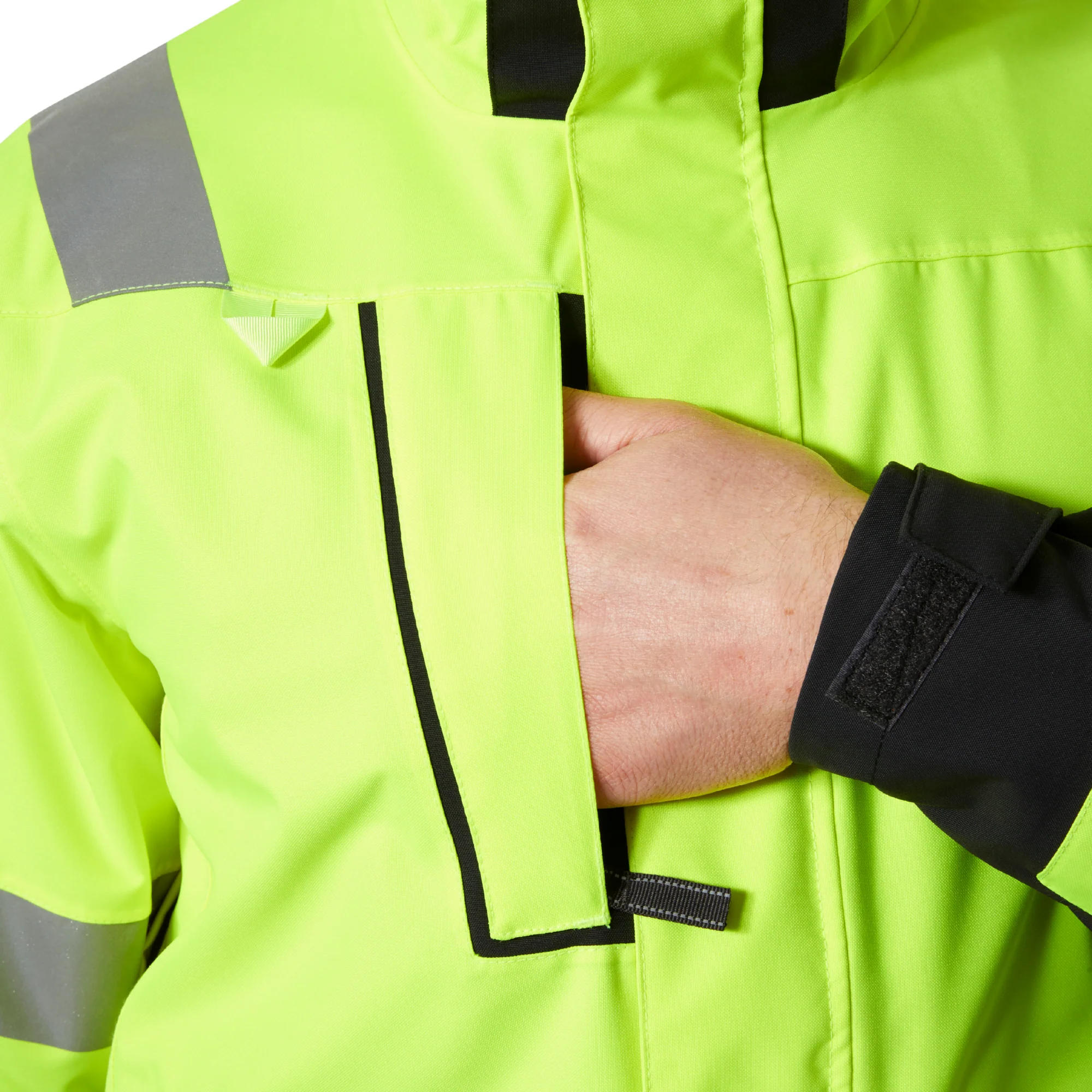 Helly Hansen Workwear Men's Alna 2.0 Hi-Vis HT Waterproof Jacket (Yellow) - Image 5