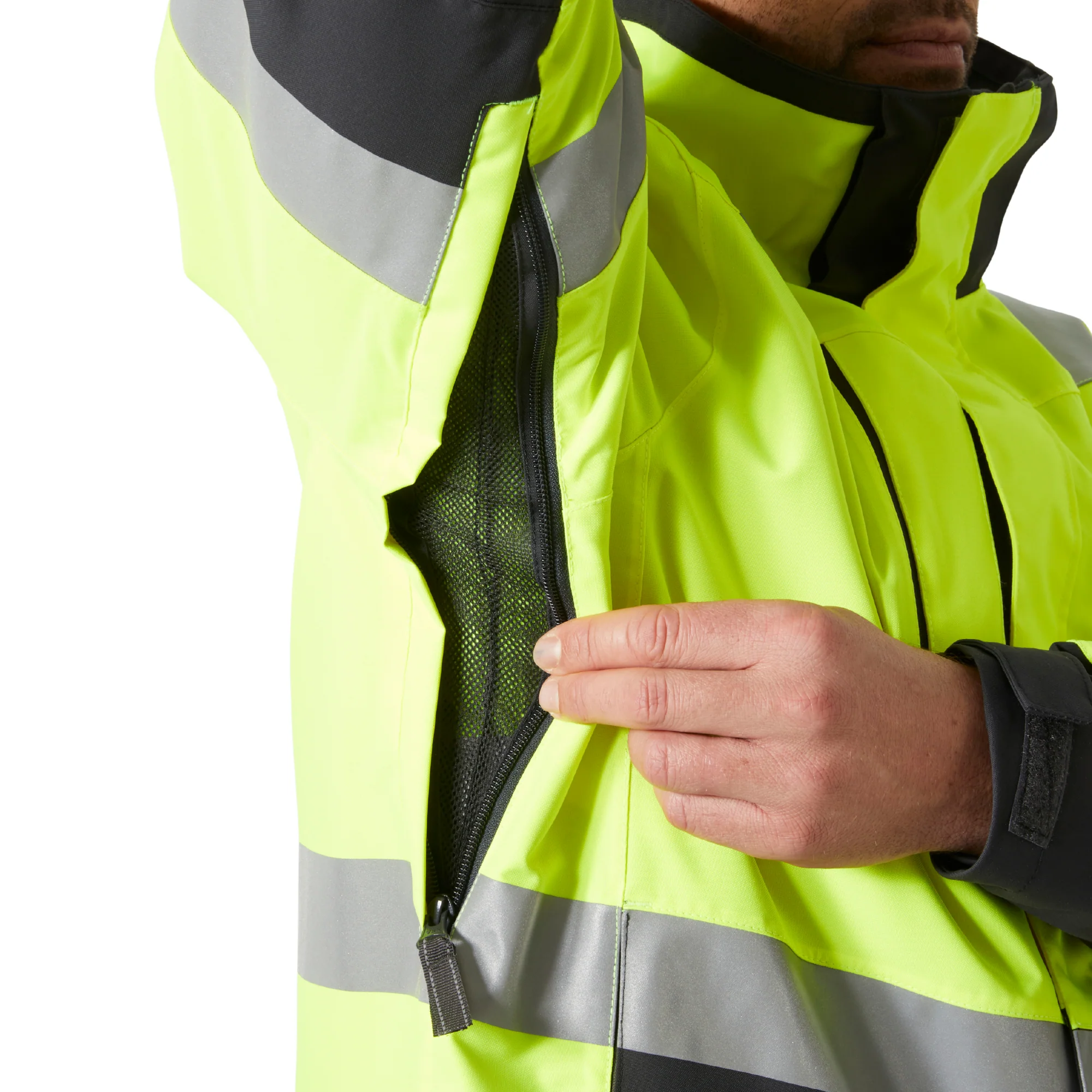 Helly Hansen Workwear Men's Alna 2.0 Hi-Vis HT Waterproof Jacket (Yellow) - Image 8