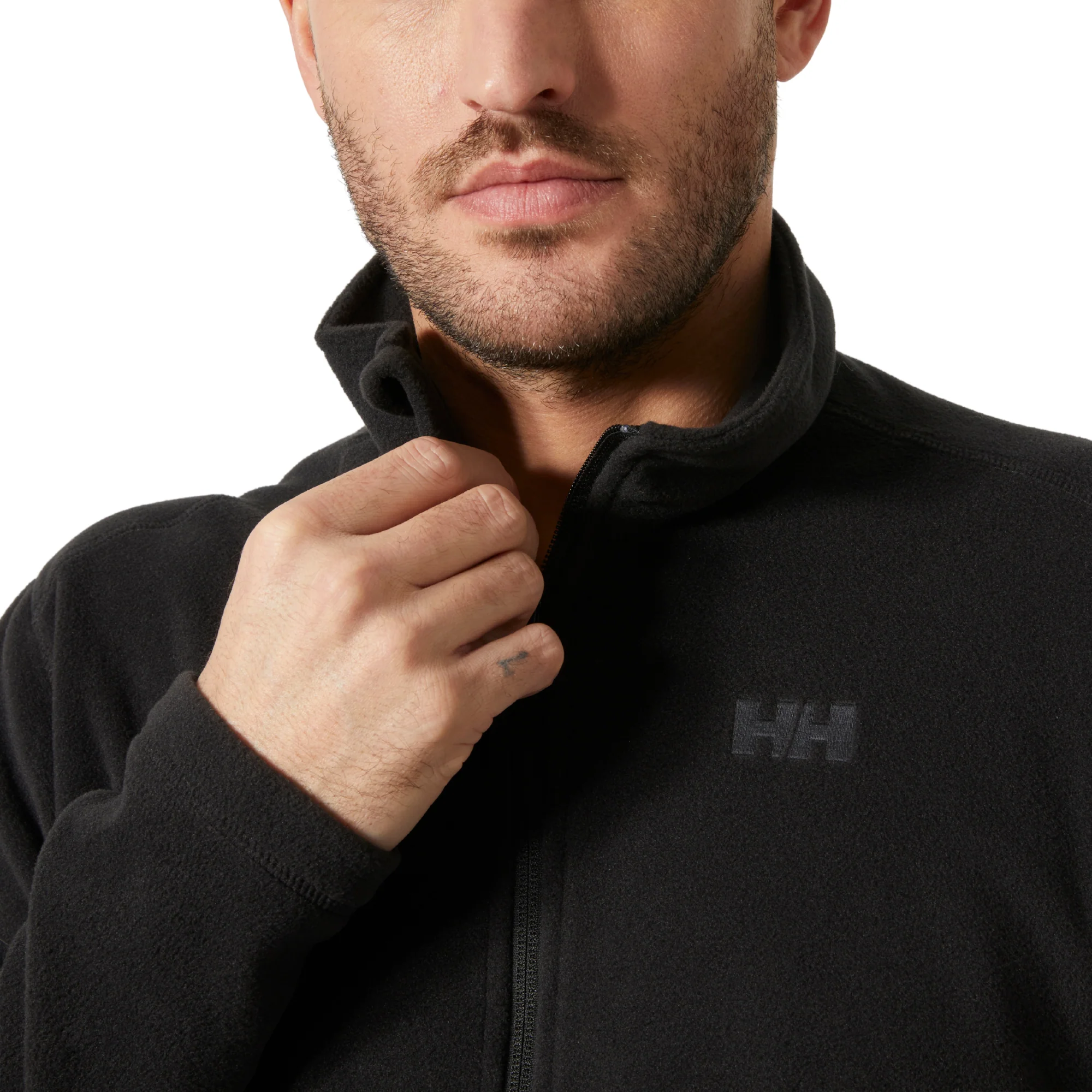 Helly Hansen Men's Daybreaker Polartec Full Zip Fleece (Black) - Image 3
