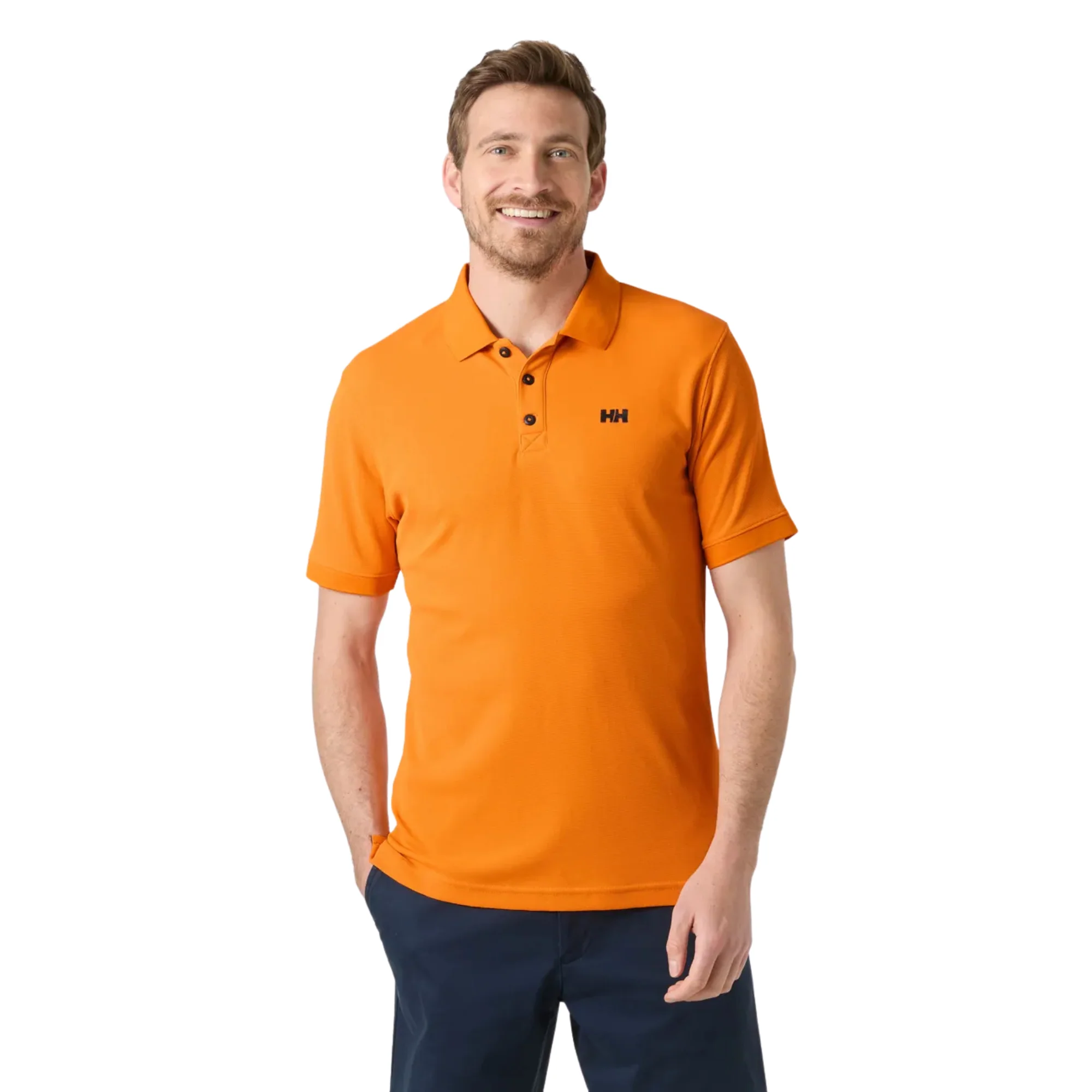Helly Hansen Men's Driftline UPF50 Short Sleeve Technical Polo Shirt (Ignite Orange)