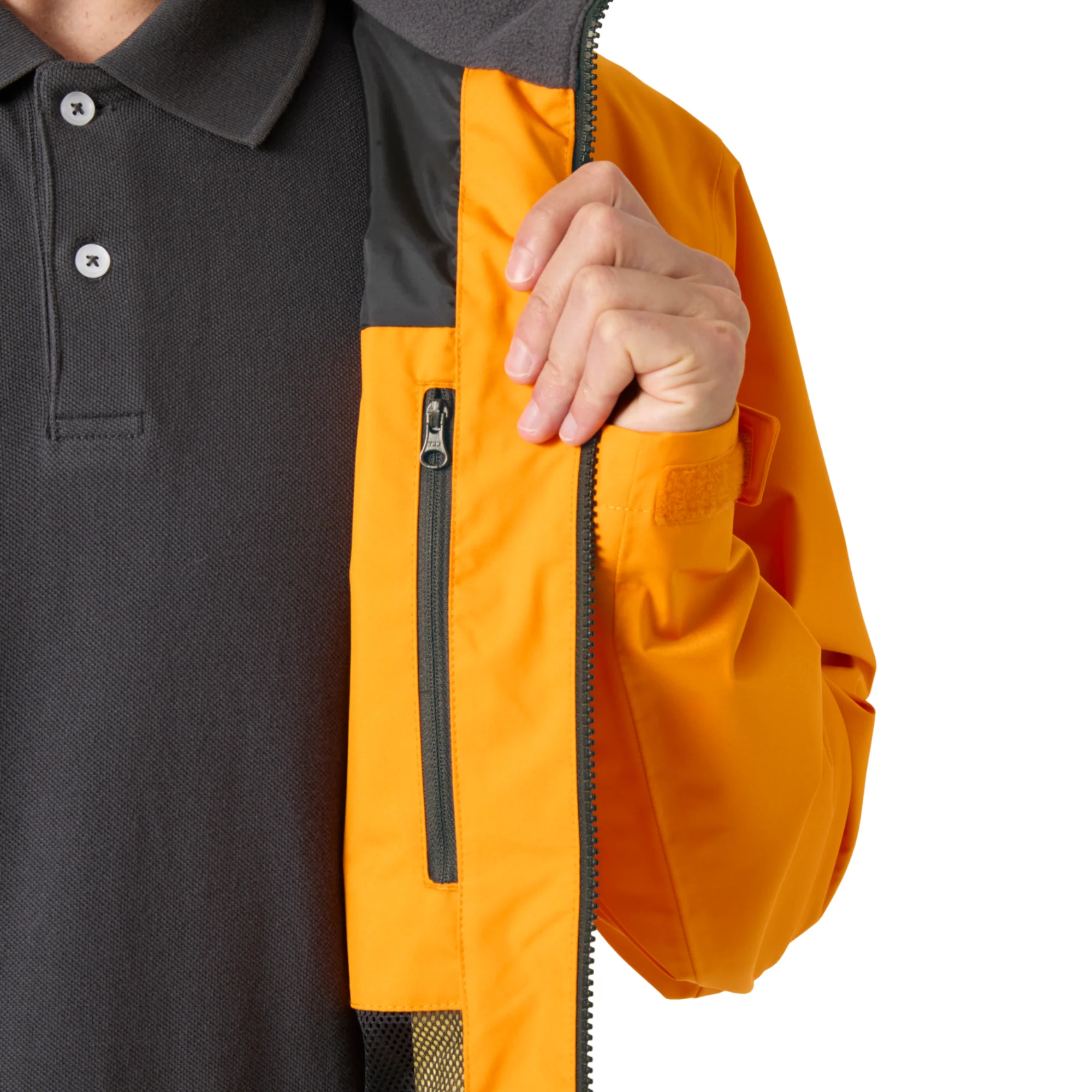 Helly Hansen Men's Crew 2L HT Waterproof Jacket 2.0 (Ignite Orange) - Image 3
