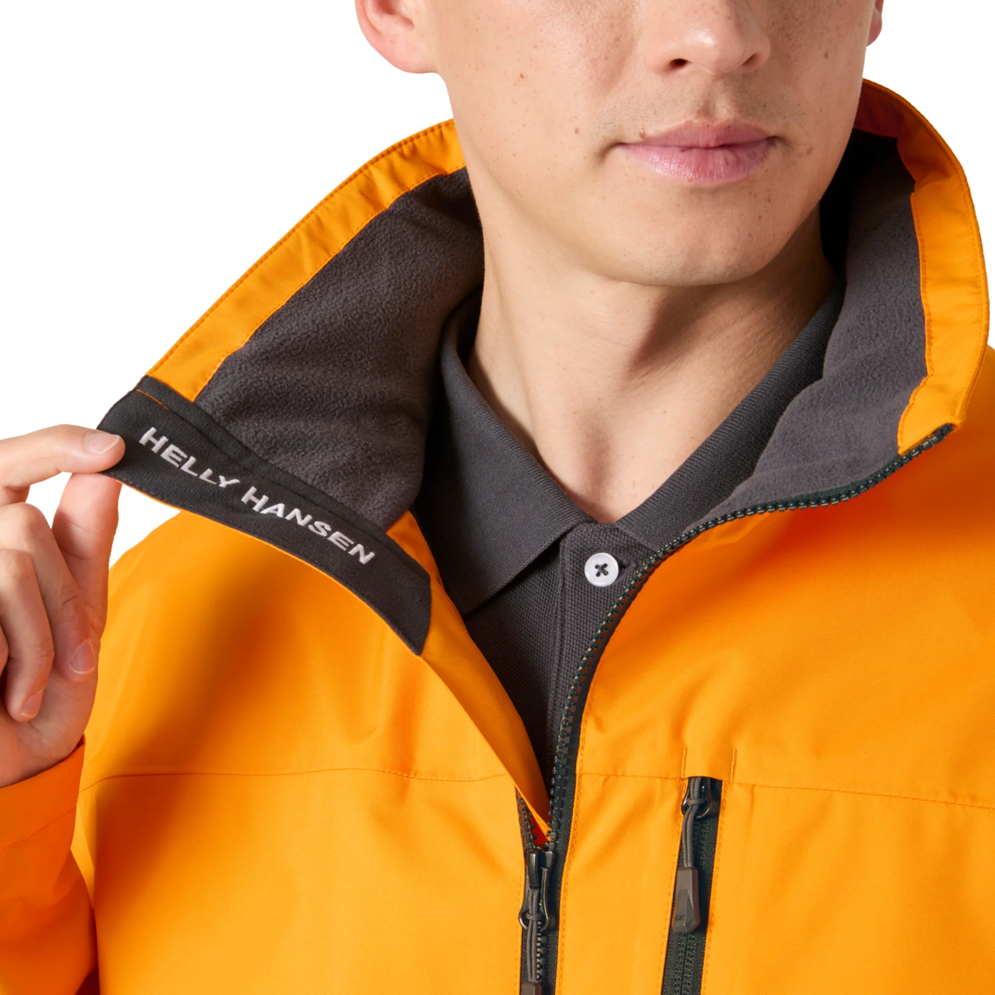 Helly Hansen Men's Crew 2L HT Waterproof Jacket 2.0 (Ignite Orange) - Image 4