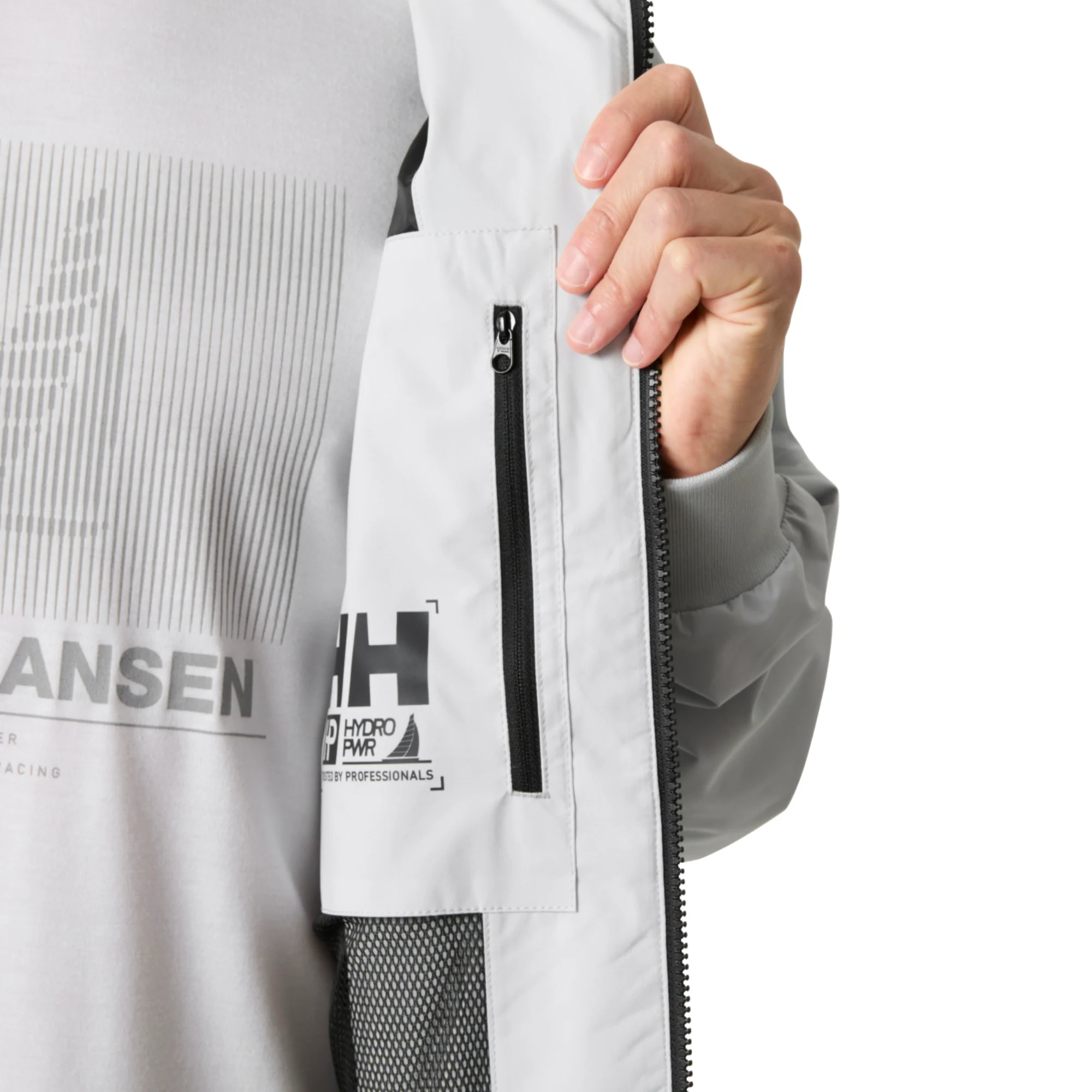 Helly Hansen Men's HP Racing 3.0 Waterproof Bomber Jacket (Grey Fog) - Image 5
