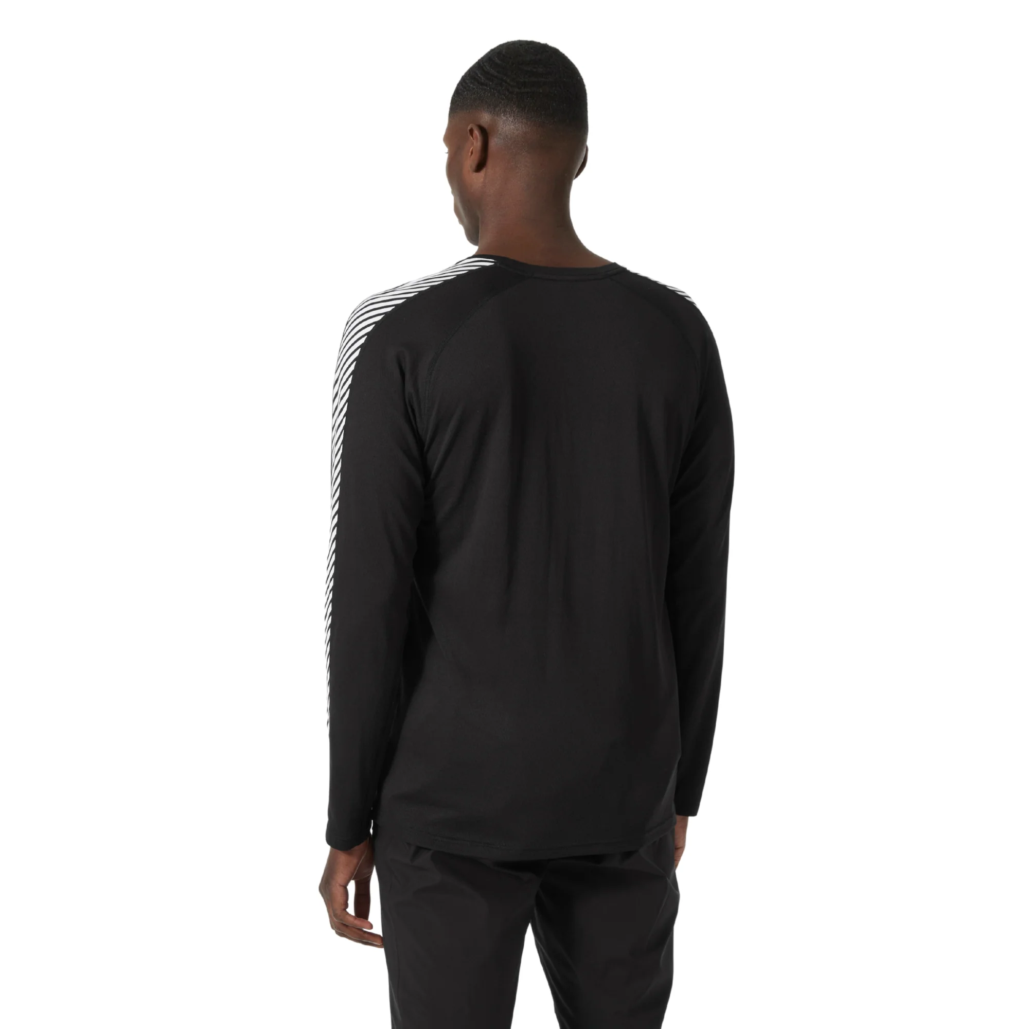 Helly Hansen Men's Lifa Active Stripe Crew Neck Base Layer Top (Black) - Image 5