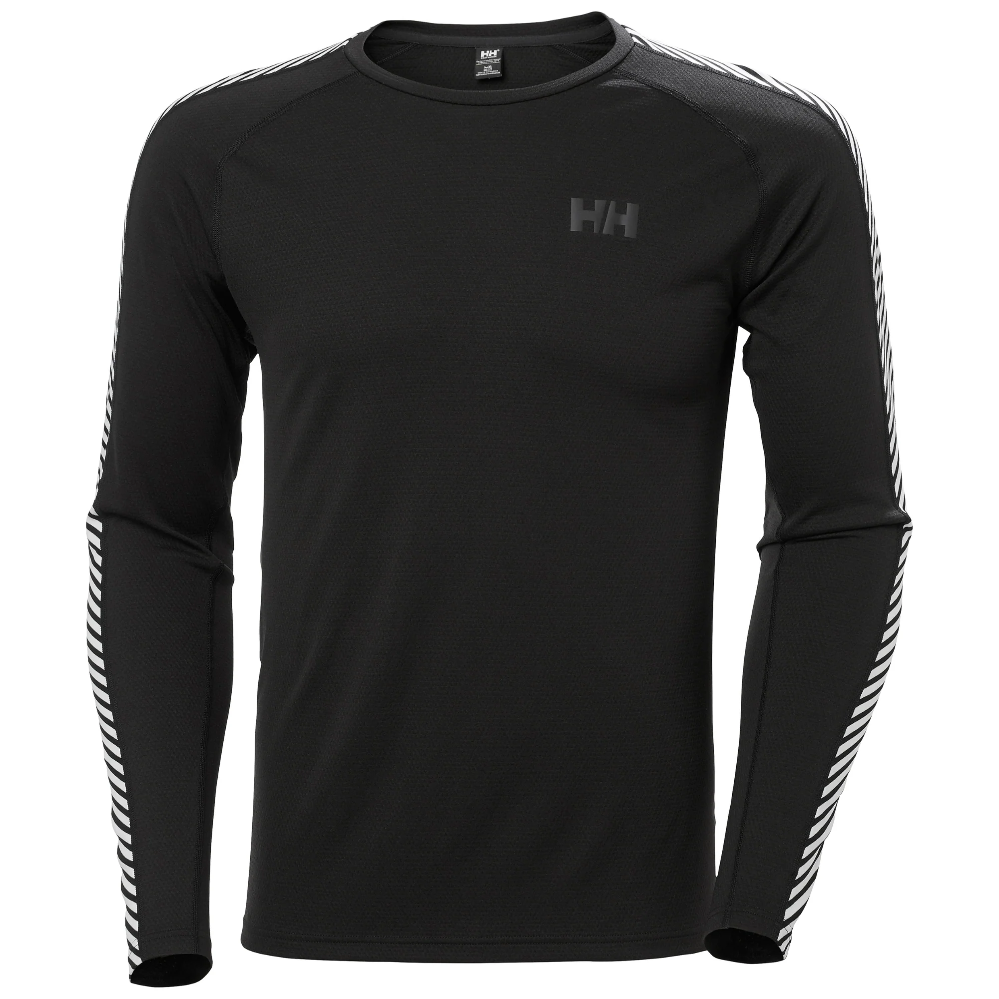 Helly Hansen Men's Lifa Active Stripe Crew Neck Base Layer Top (Black) - Image 7