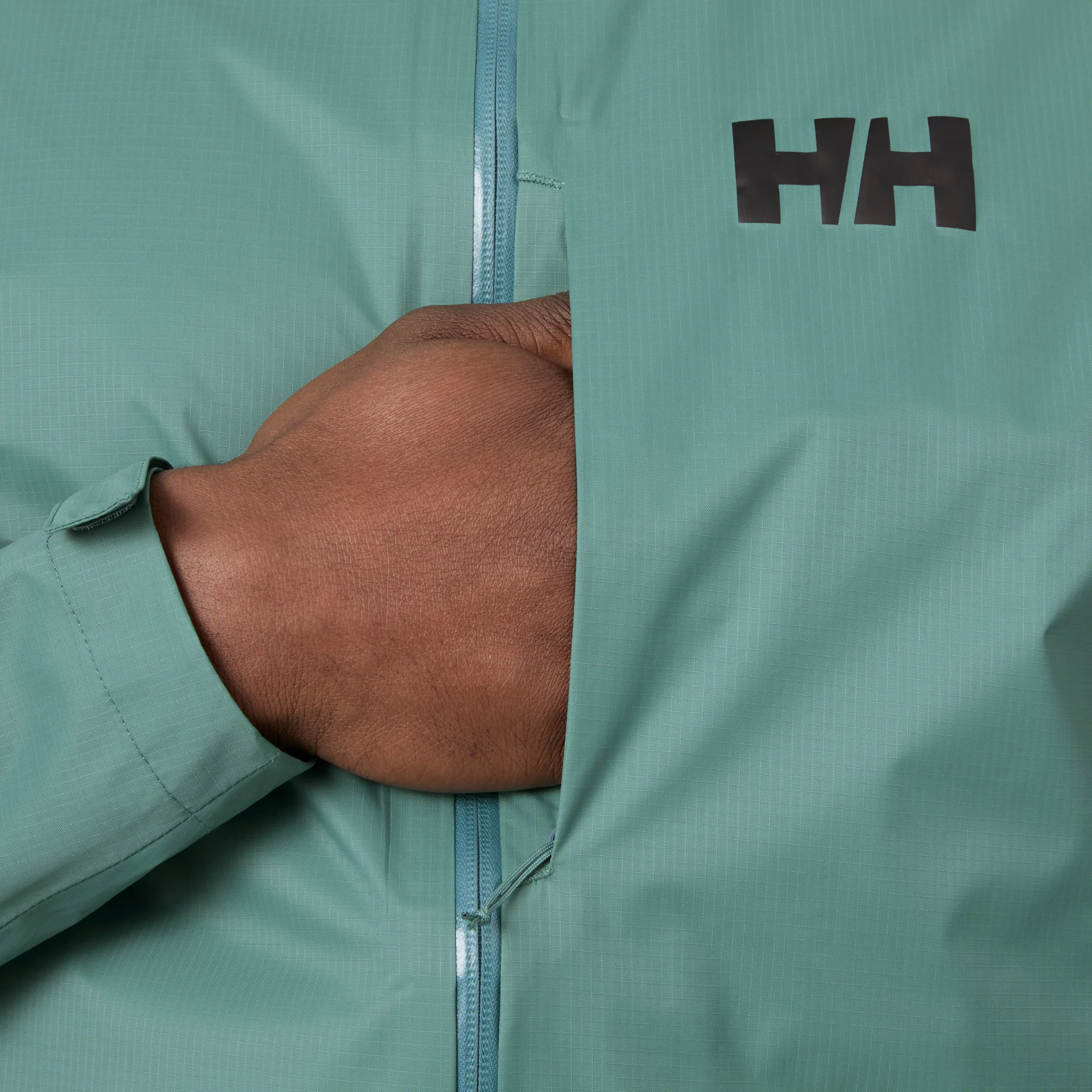 Helly Hansen Men's Loke Terra HT 2.5L Waterproof Micro Jacket (Opal Green) - Image 6