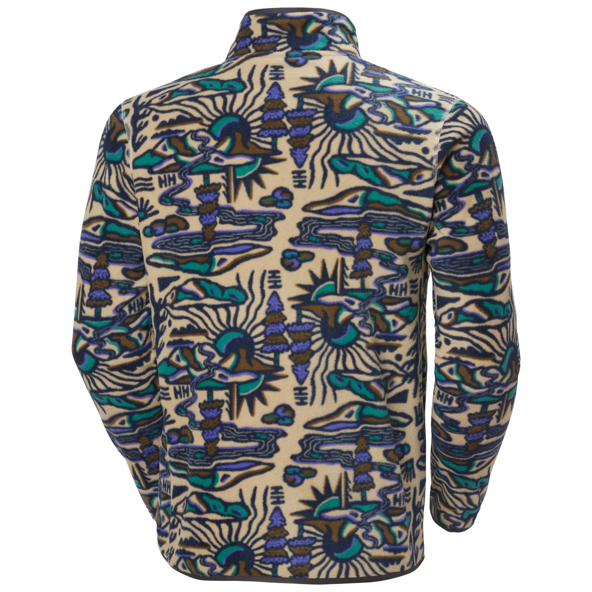 Helly Hansen Men's Maridalen Printed Half Snap Fleece (Khaki Rayco) - Image 6