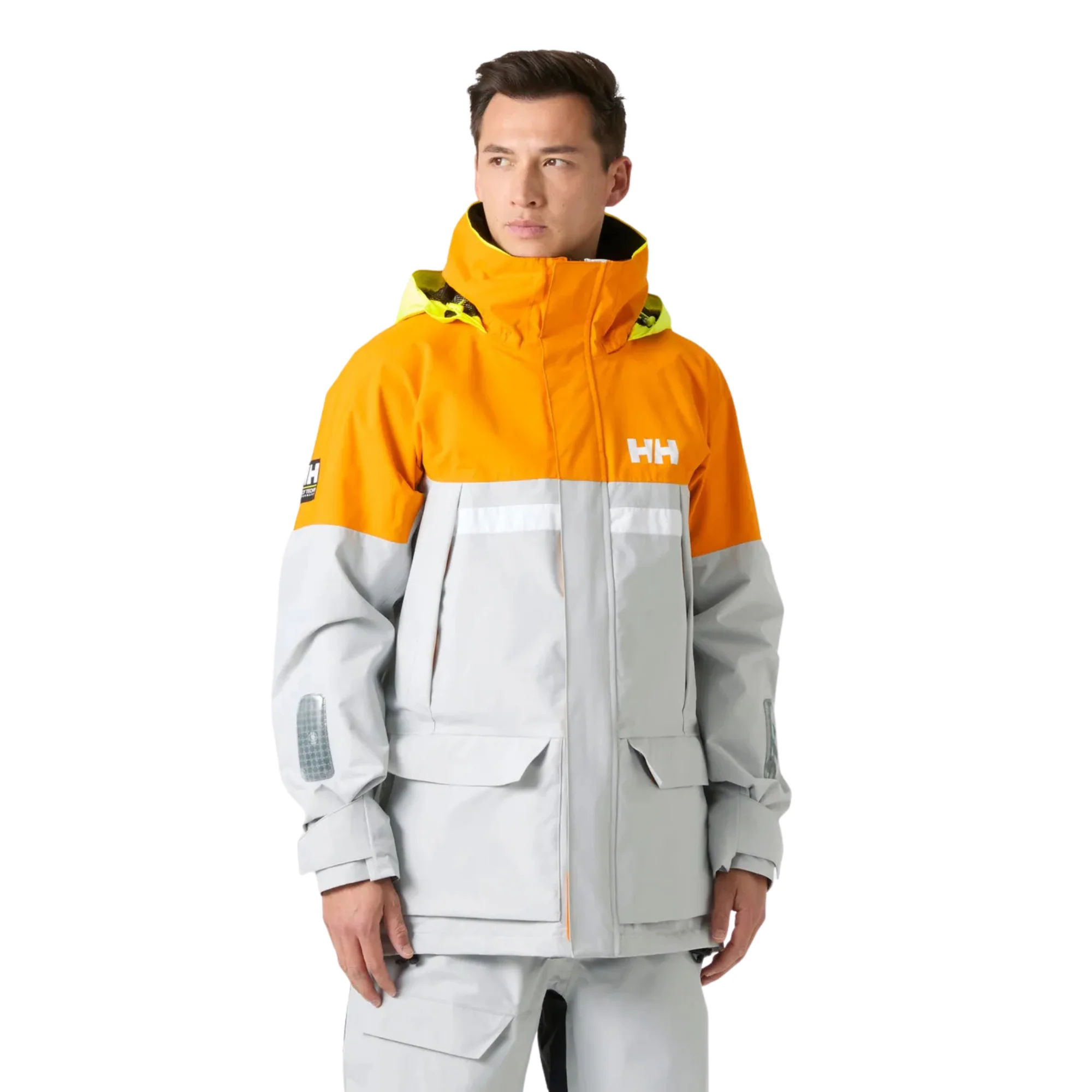 Helly Hansen Men's Pier 4.0 HT Waterproof Sailing Jacket (Ignite Orange)