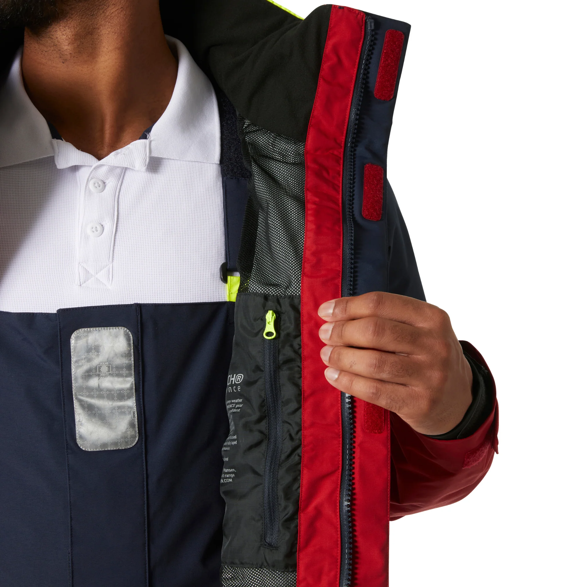 Helly Hansen Men's Pier 4.0 HT Waterproof Sailing Jacket (Red) - Image 5