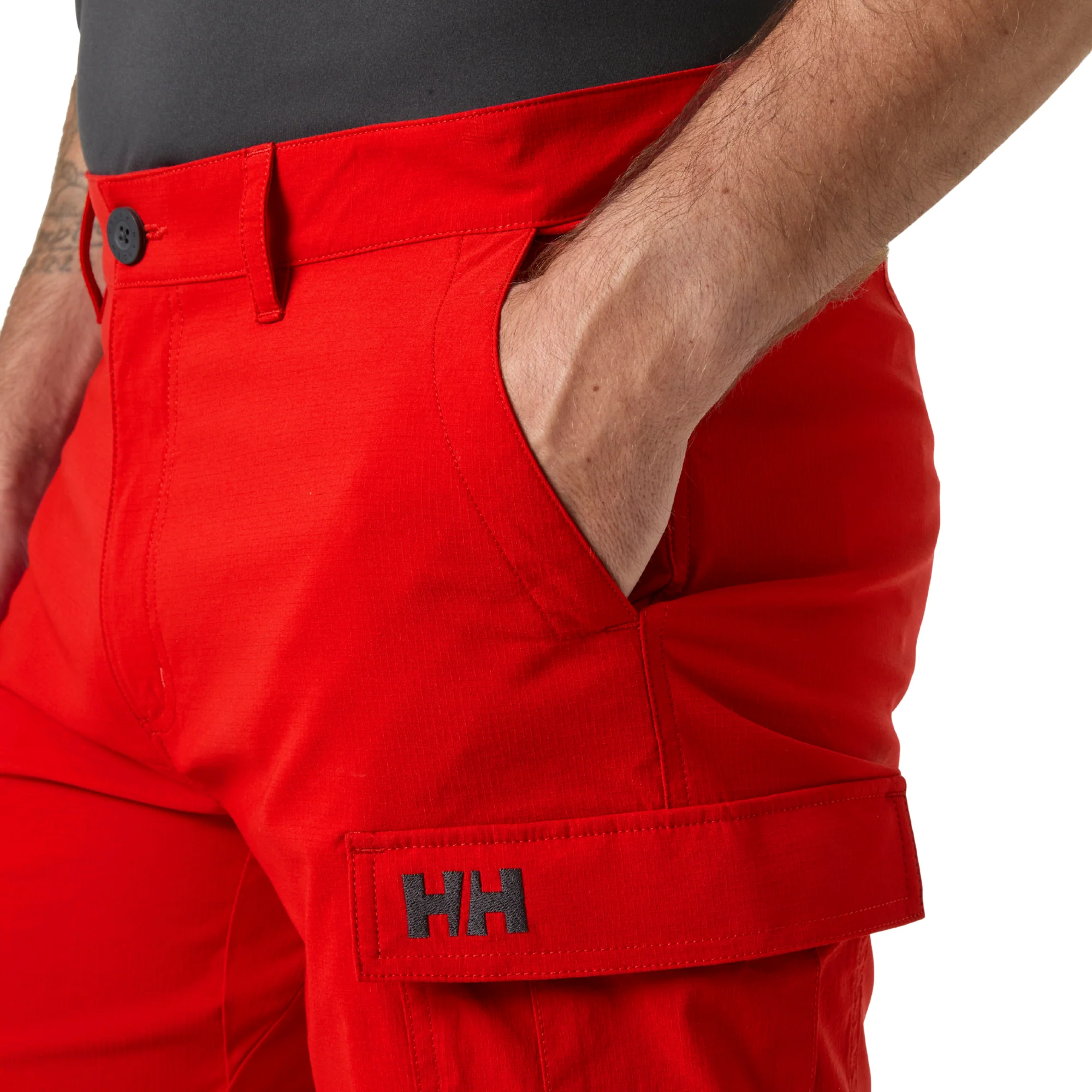 Helly Hansen Men's HH QD UPF50 Cargo Shorts (Red)(11in) - Image 3