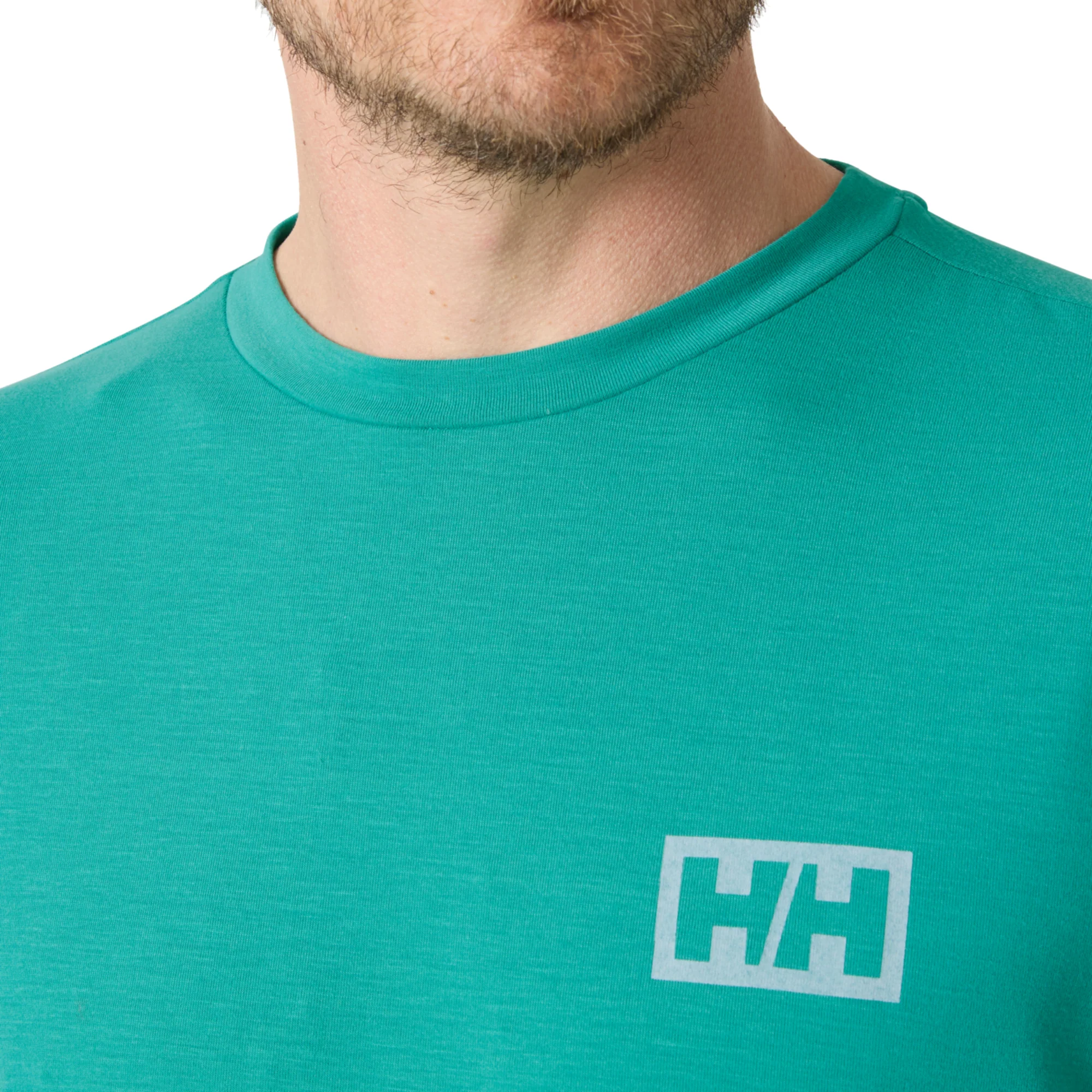 Helly Hansen Men's Skog Graphic UPF40 Long Sleeve Tee (Dark Mint) - Image 4