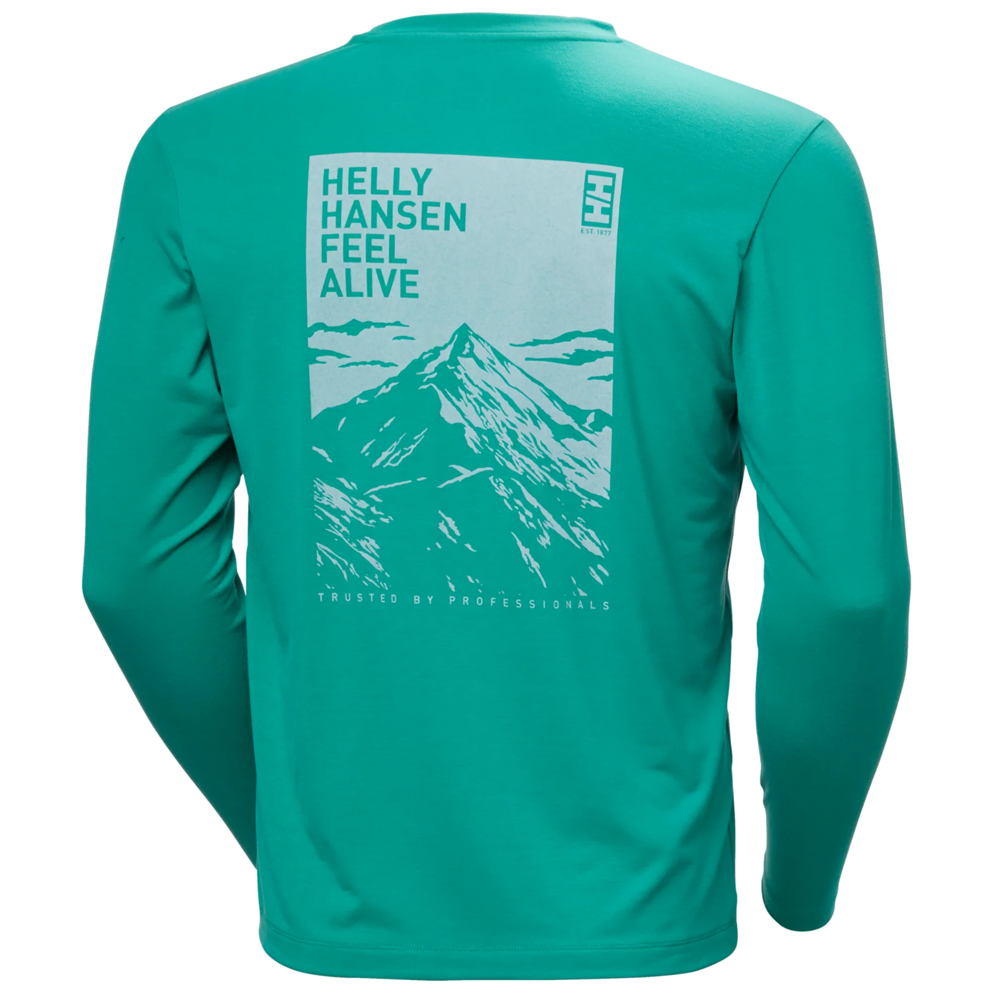 Helly Hansen Men's Skog Graphic UPF40 Long Sleeve Tee (Dark Mint) - Image 7