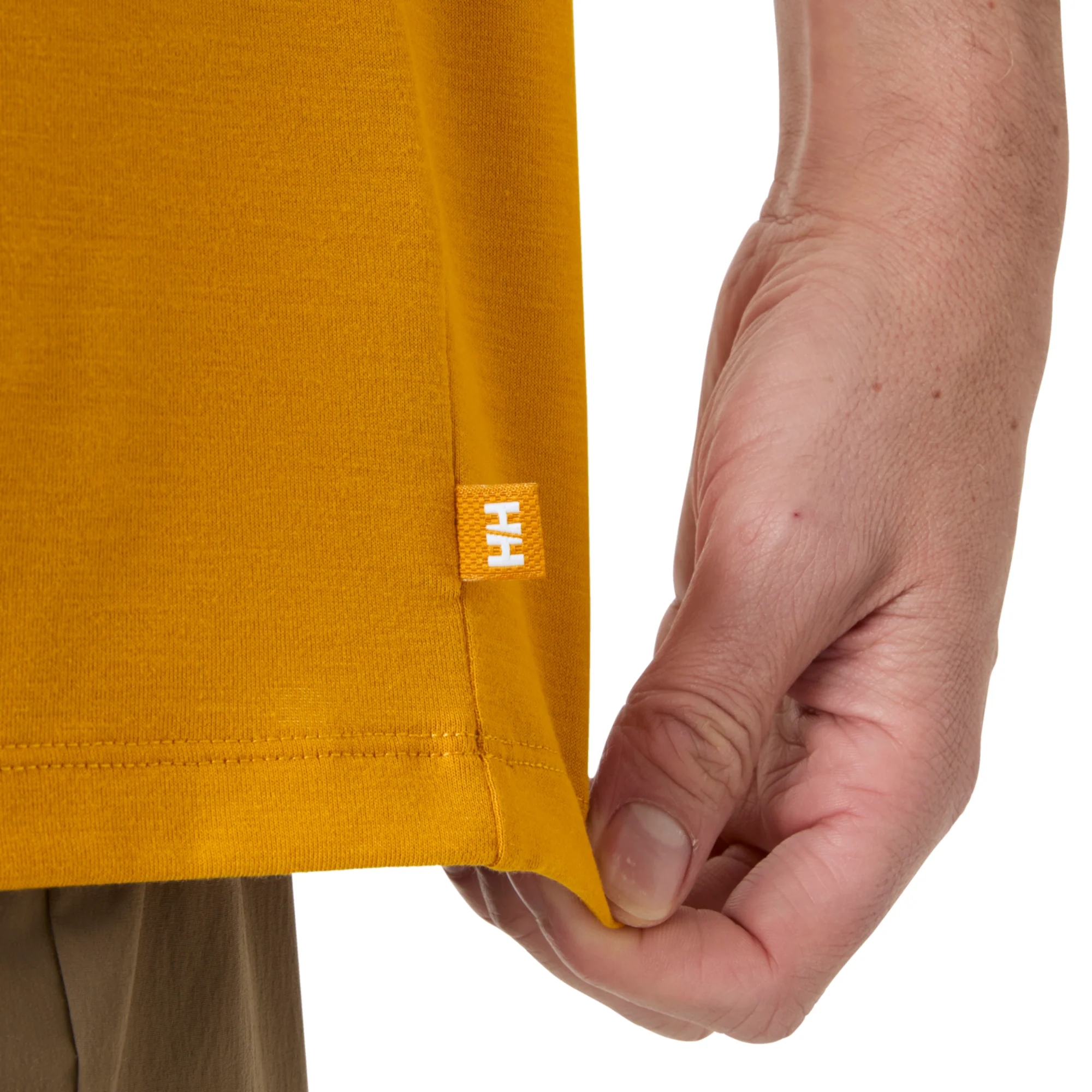 Helly Hansen Men's Skog UPF50 Recycled Graphic Short Sleeve Tee (Mustard) - Image 5