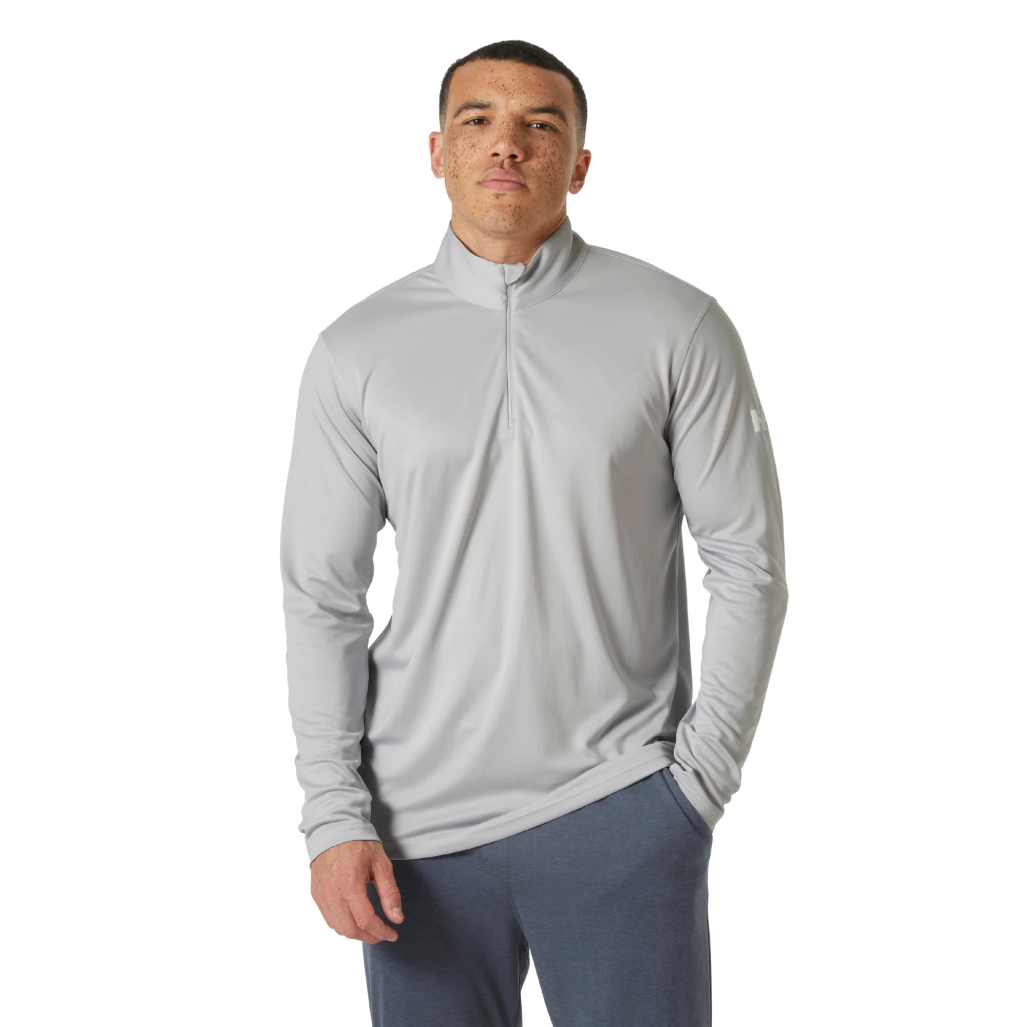 Helly Hansen Men's Tech Half Zip 2.0 UPF50 Technical Top (Grey Fog)