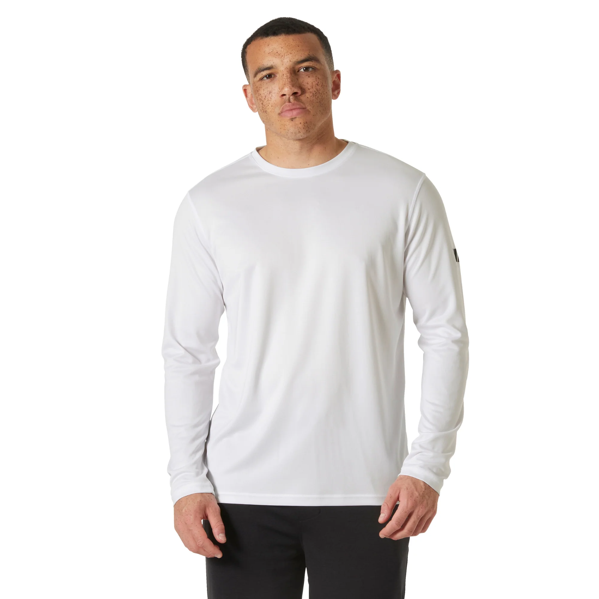 Helly Hansen Men's Tech Crew Neck Long Sleeve UPF50 Technical Top 2.0 (White)