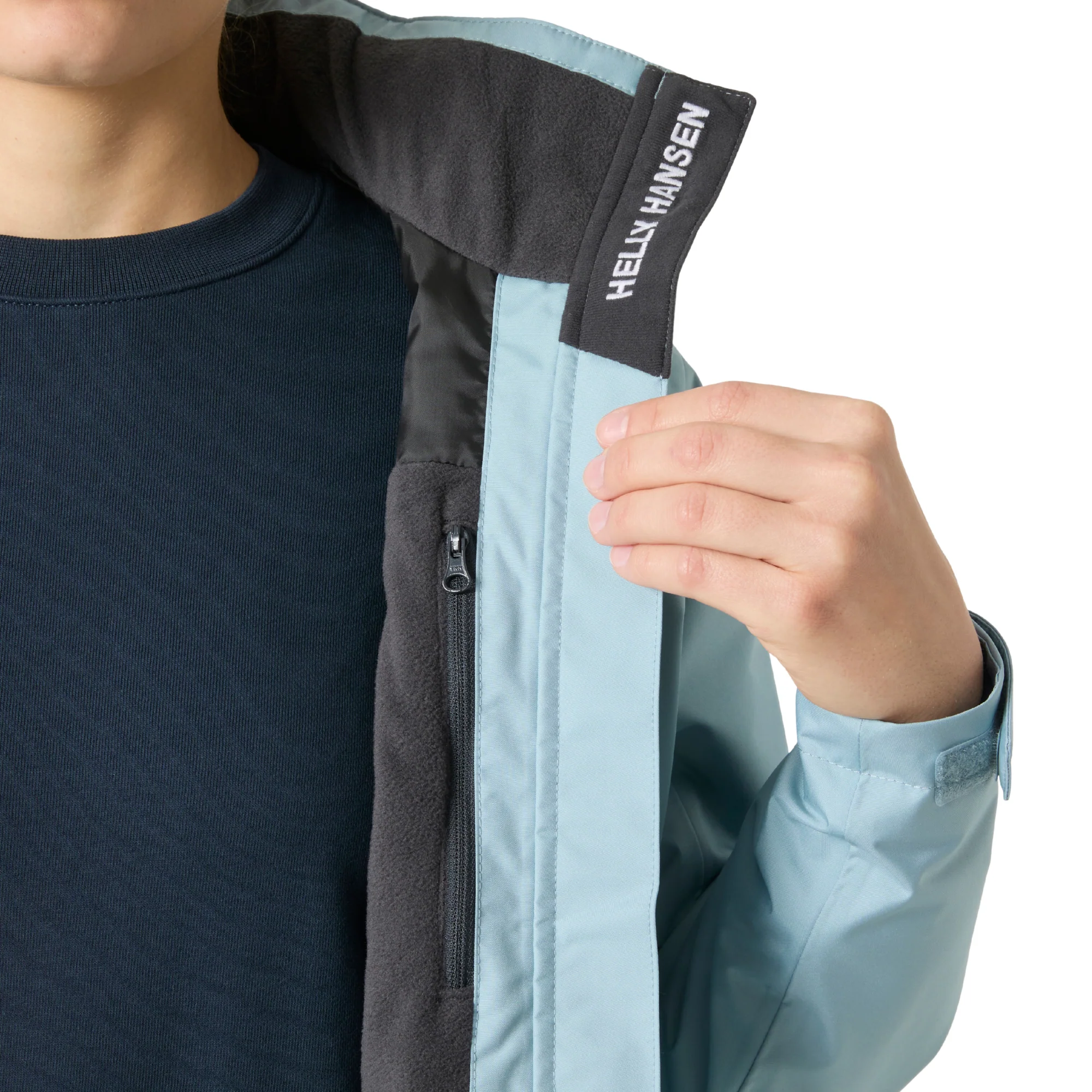 Helly Hansen Women's Crew Hooded Midlayer HT Waterproof Insulated Jacket 2.0 (Windy Blue) - Image 3