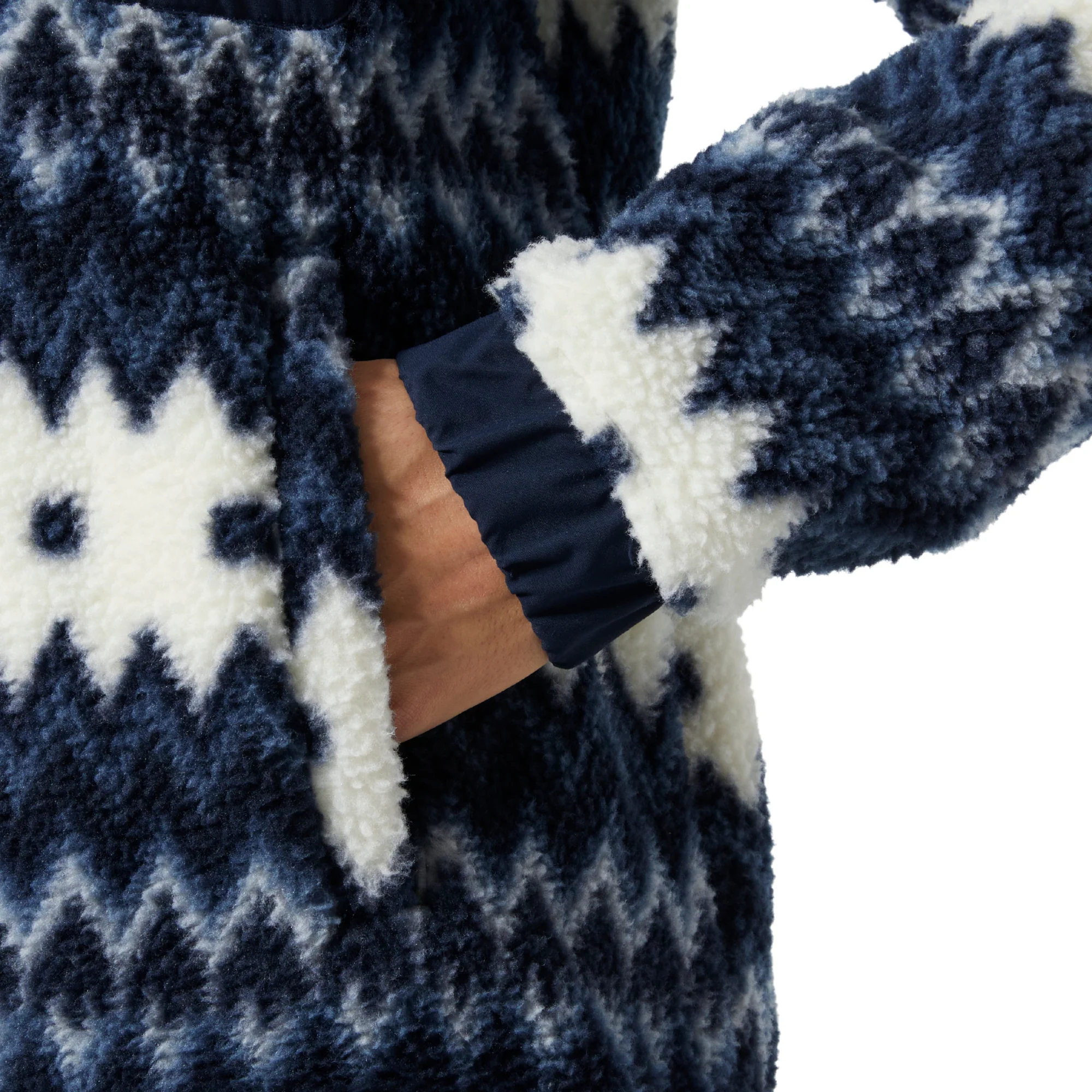 Helly Hansen Women's Imperial Printed Pile Full Snap Fleece (Navy Nordic AOP) - Image 4