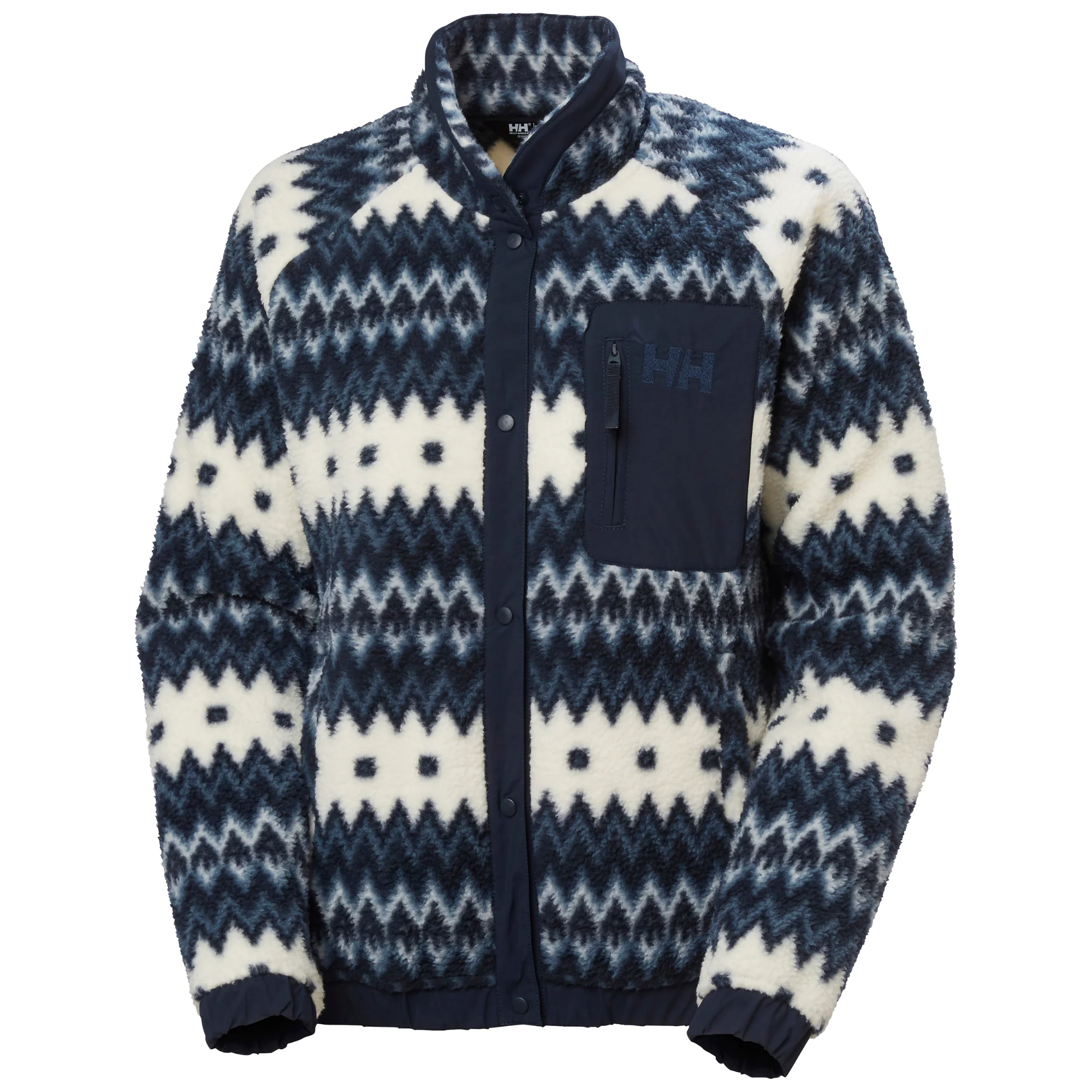 Helly Hansen Women's Imperial Printed Pile Full Snap Fleece (Navy Nordic AOP) - Image 5