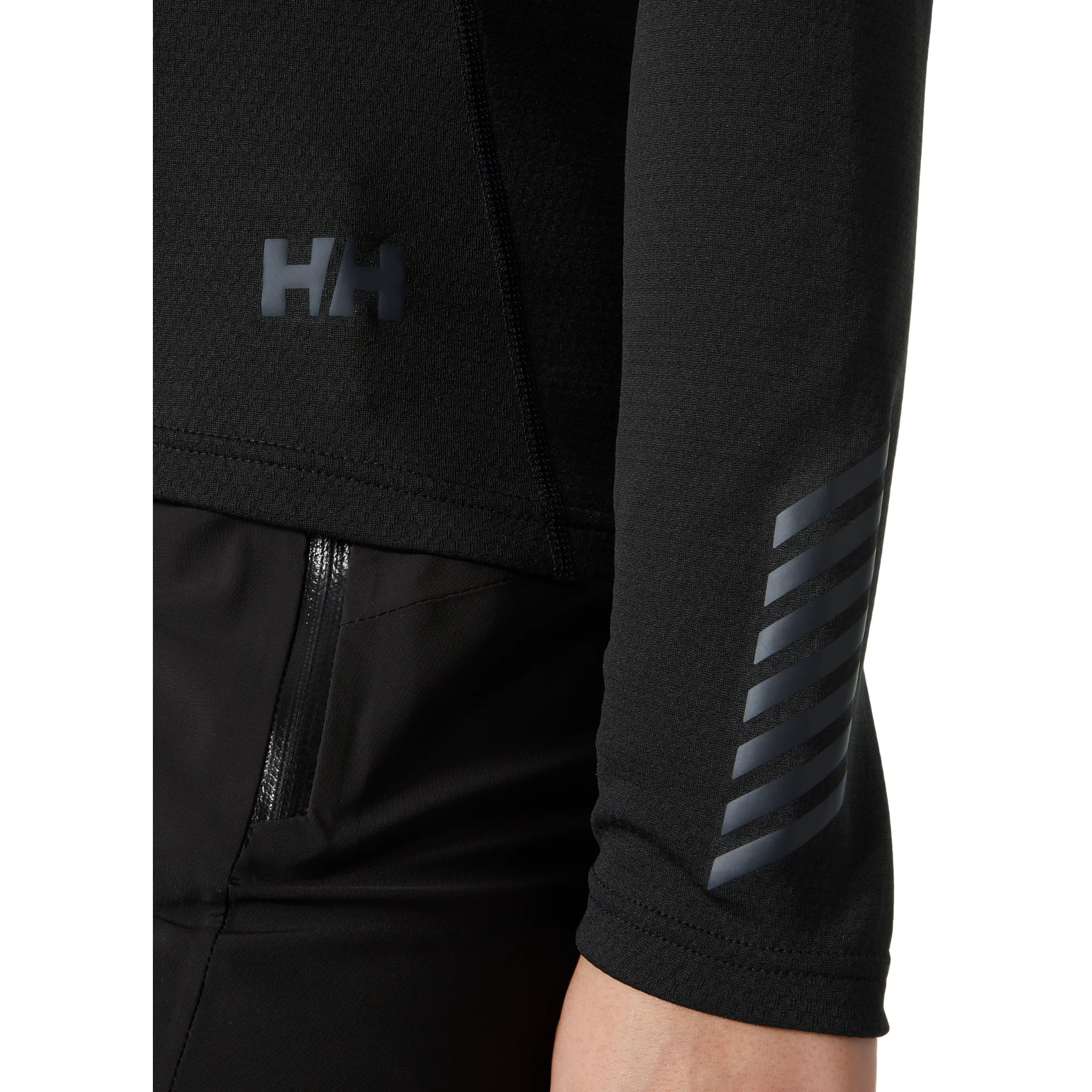 Helly Hansen Women's Lifa Active Crew Neck Long Sleeve Base Layer Top (Black) - Image 3
