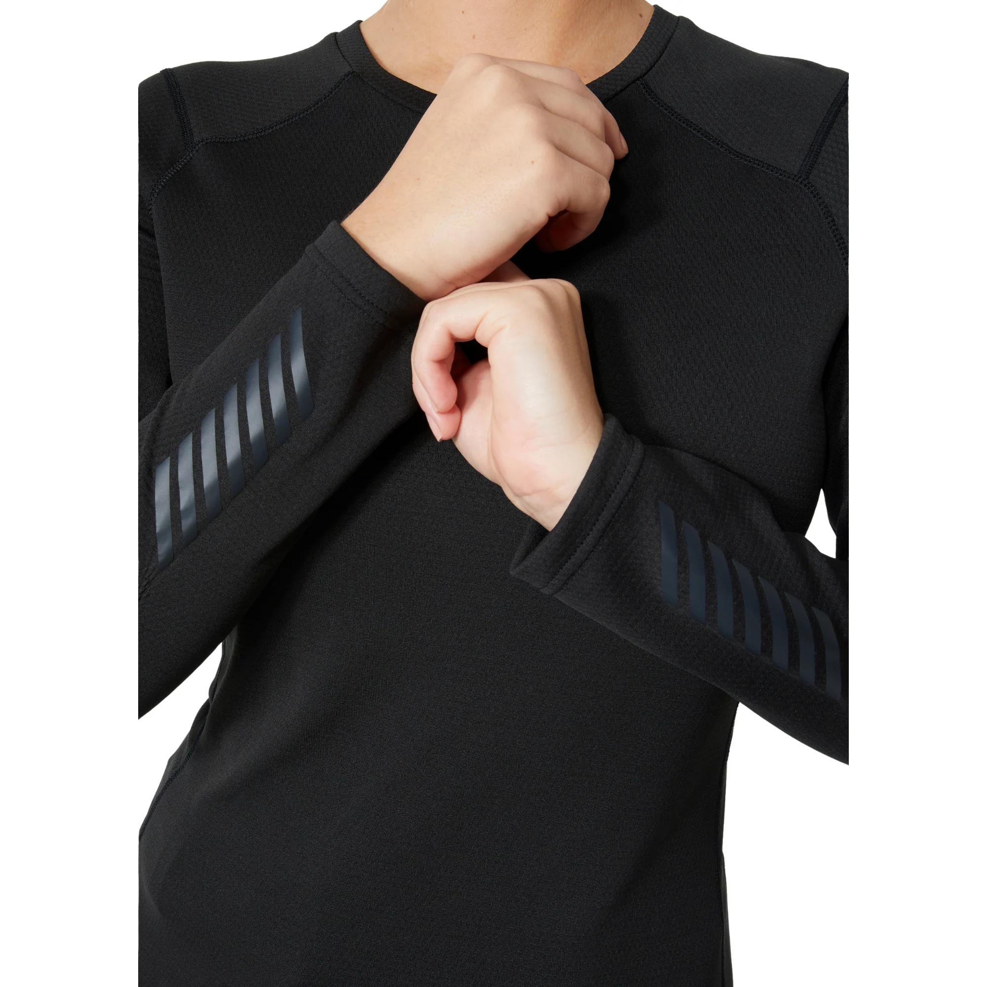 Helly Hansen Women's Lifa Active Crew Neck Long Sleeve Base Layer Top (Black) - Image 4