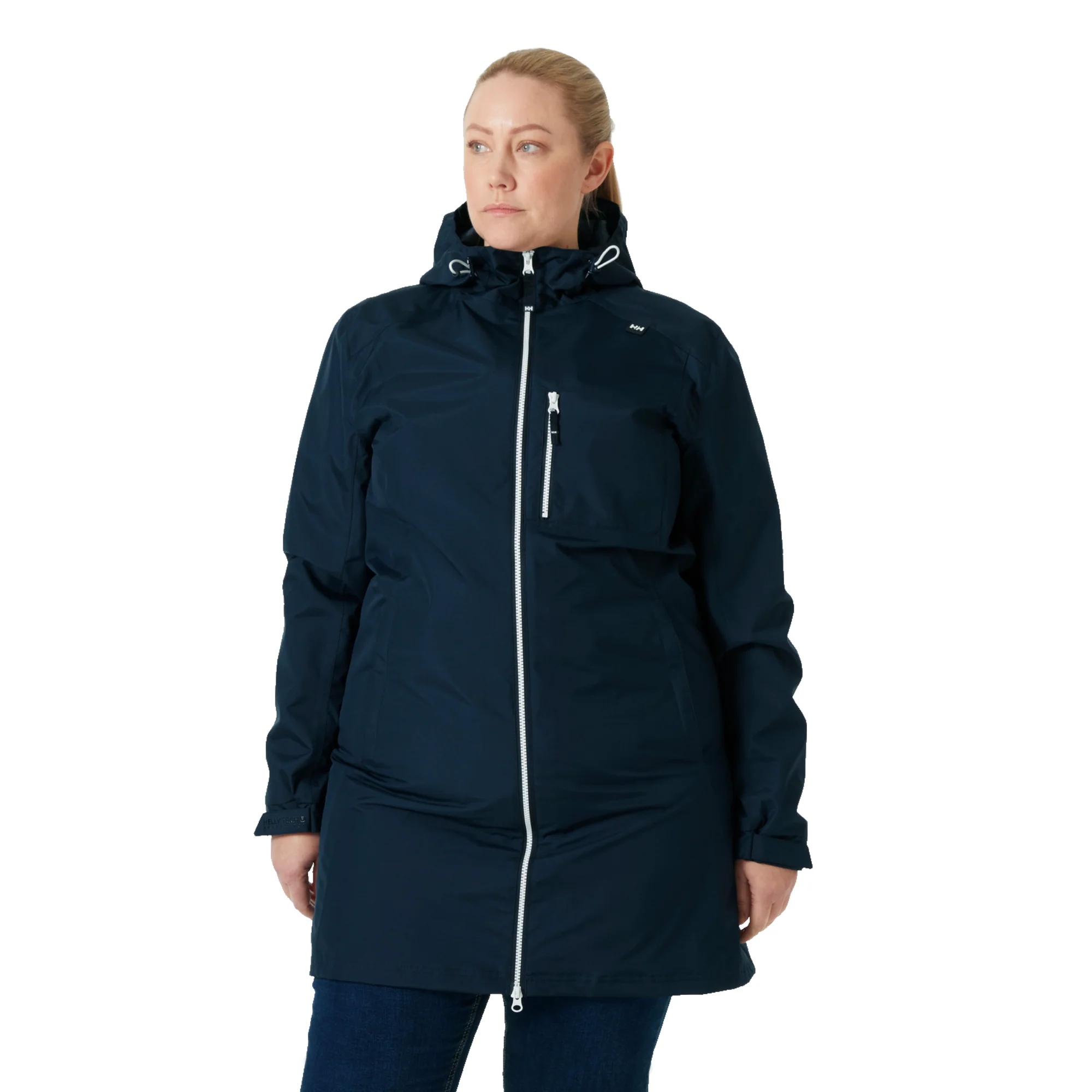 Helly Hansen Women's Long Belfast 2L HT Waterproof Parka (Navy) - Image 2