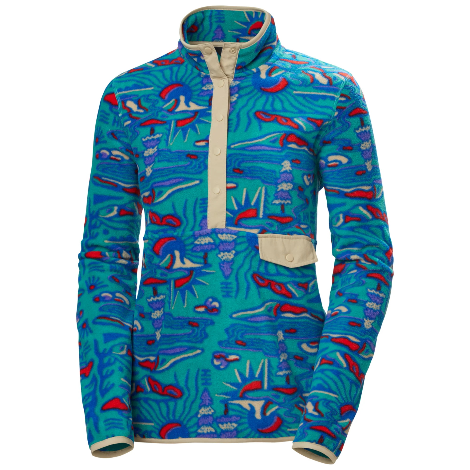 Helly Hansen Women's Maridalen Printed Half Snap Fleece (Dark Mint Rayco) - Image 6